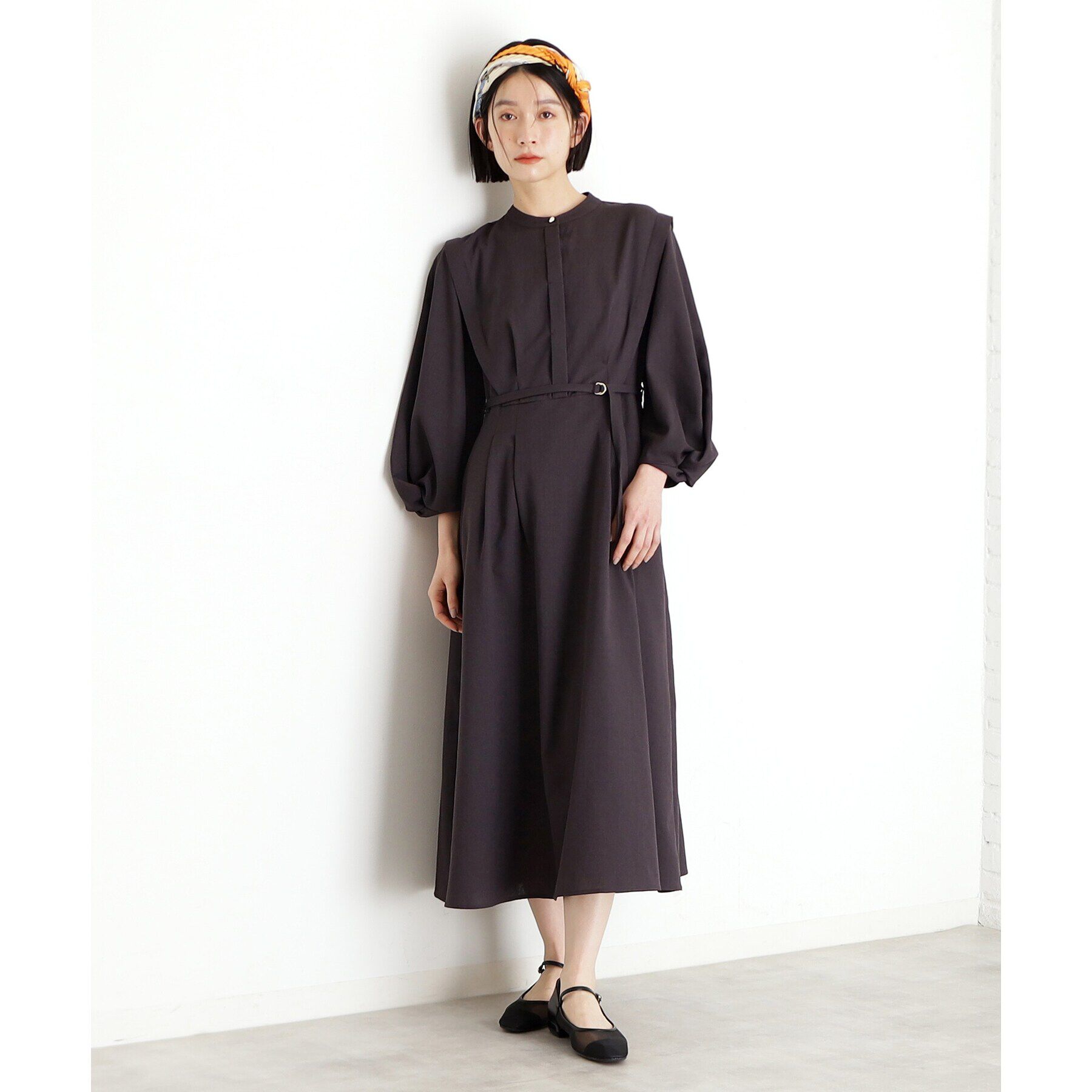 THE SHOP TK「麻調メッシュワンピース【洗える】」|ワンピース|