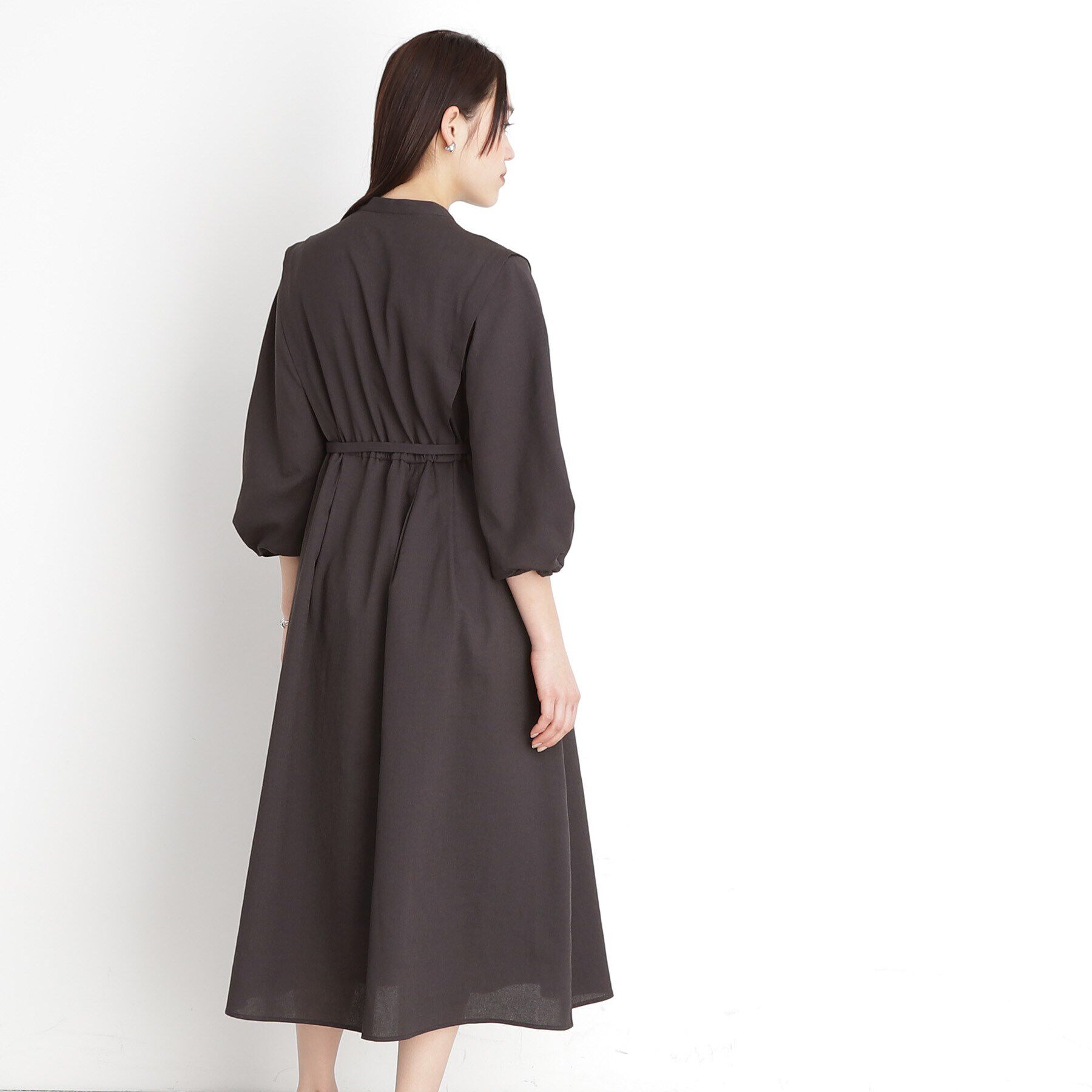 THE SHOP TK「麻調メッシュワンピース【洗える】」|ワンピース|