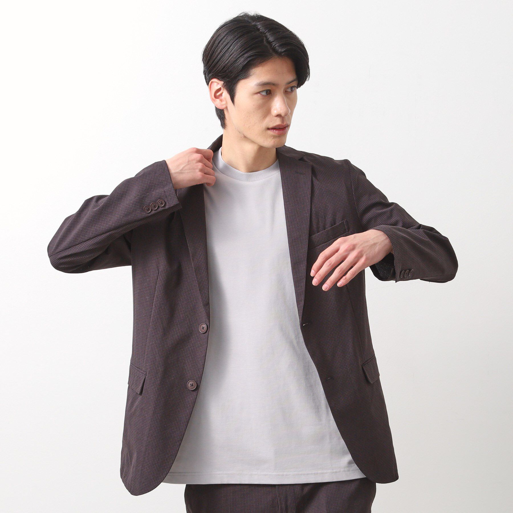 THE SHOP TK「ライトドッツジャケット【セットアップ可/洗濯機OK】」|テーラードジャケット|