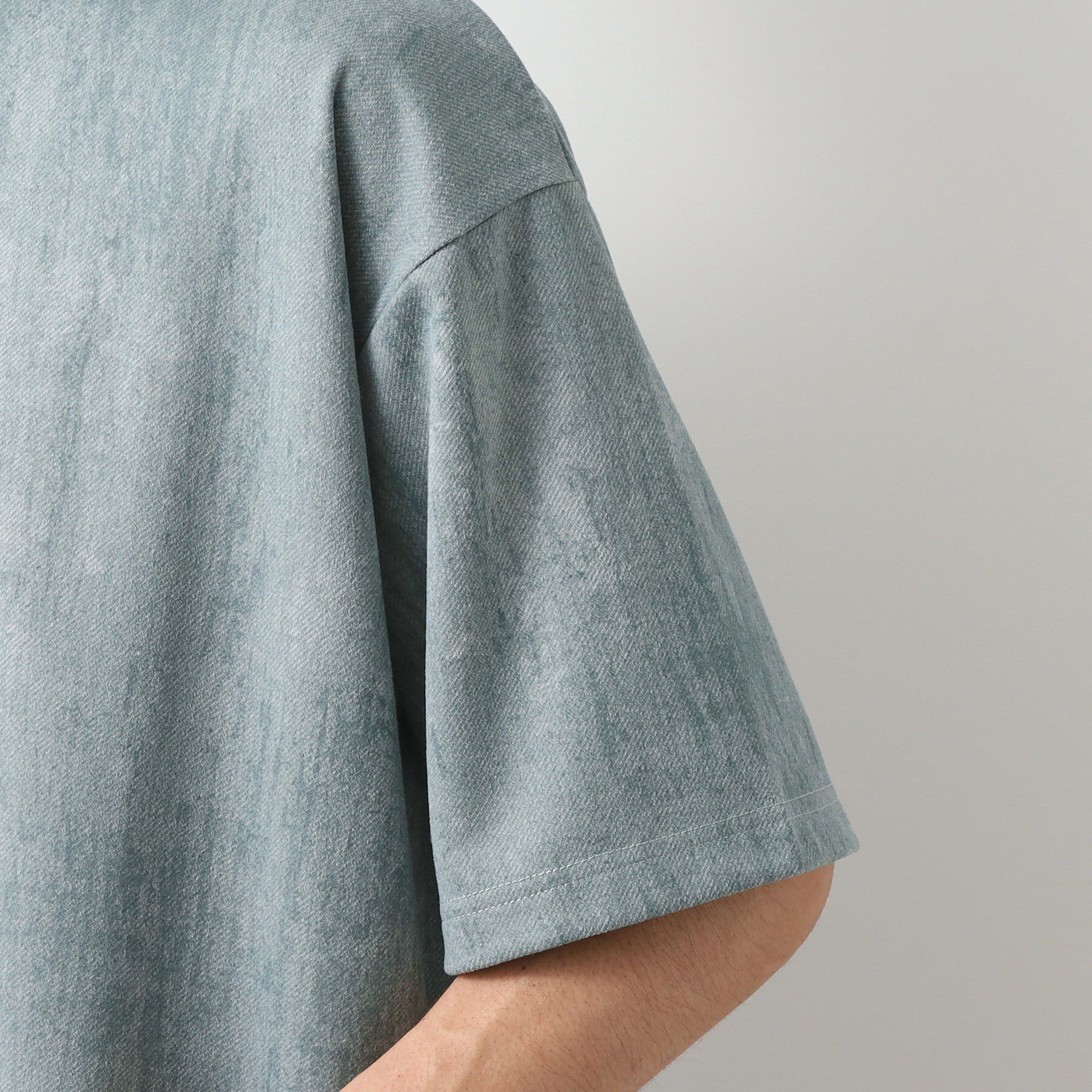 THE SHOP TK「スウェードプリント半袖Tシャツ　【オーバーサイズ/洗濯機OK】」|Tシャツ・カットソー|