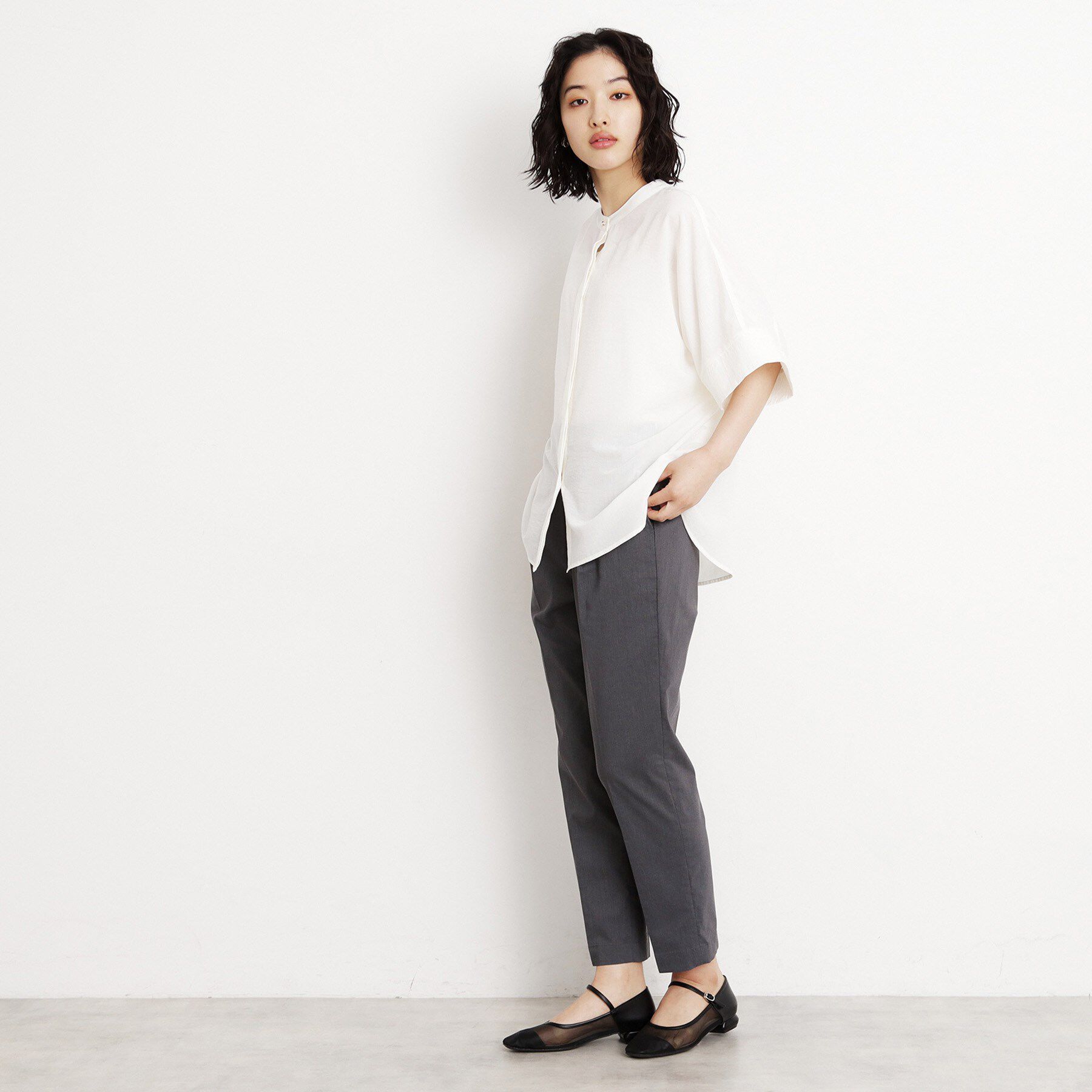 THE SHOP TK「【XS-XLサイズ/美シルエット】ハイパーストレッチテーパードパンツ/接触冷感/洗える」|その他|