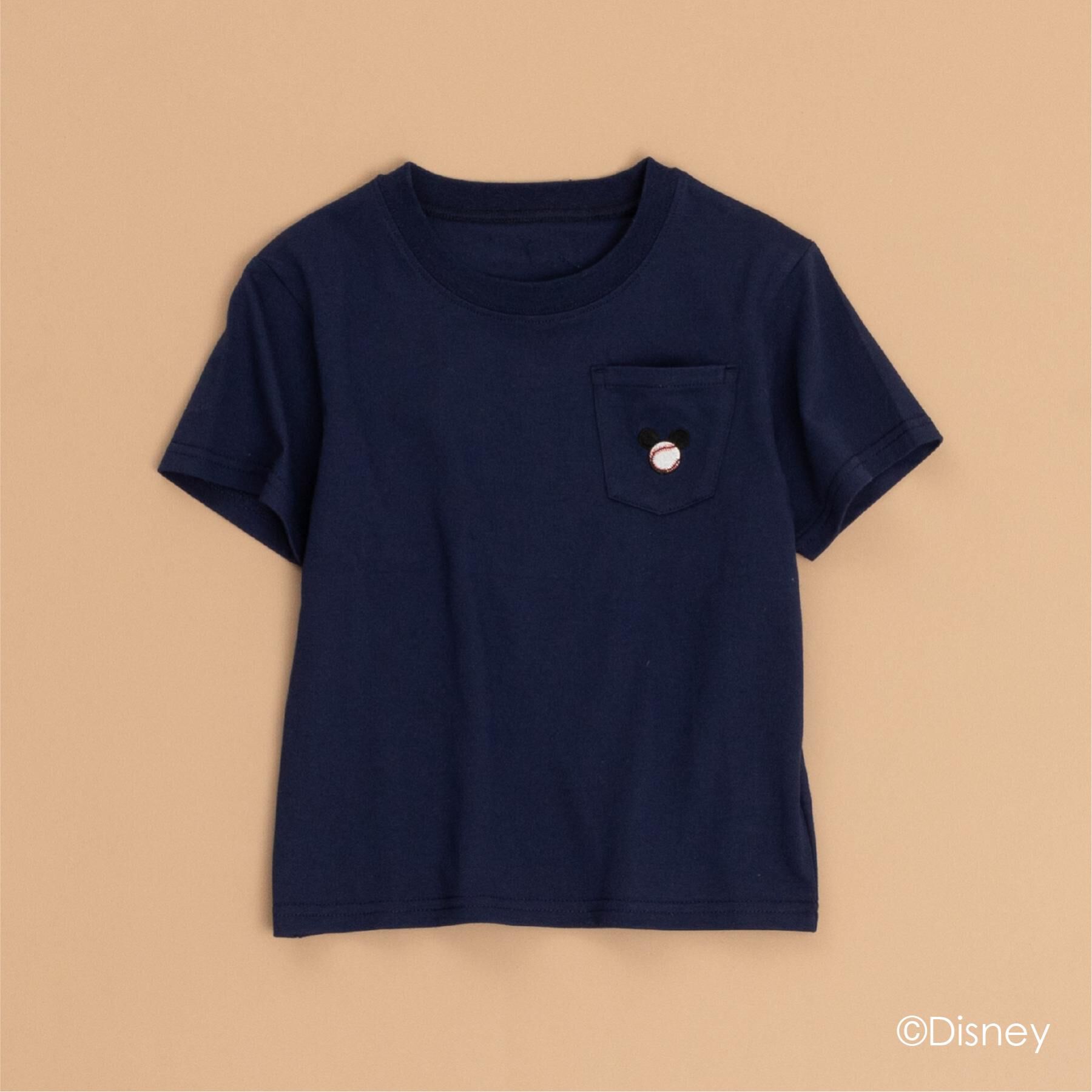 THE SHOP TK「disney/【110-150】ミッキーマウス＆ミニーマウス ベースボールTシャツ」|Tシャツ・カットソー|ネイビー(094)