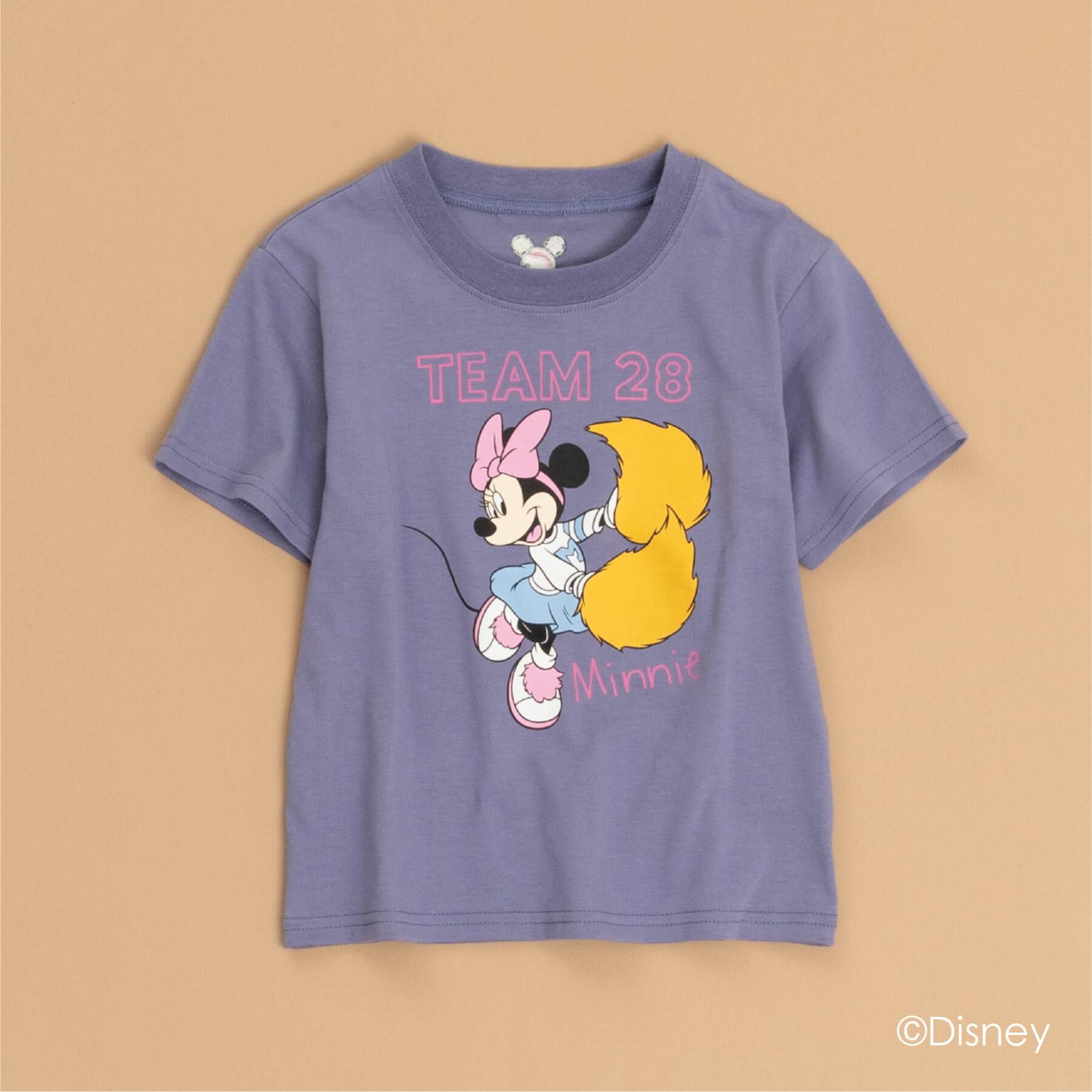 THE SHOP TK「disney/【110-150】ミッキーマウス＆ミニーマウス ベースボールTシャツ」|Tシャツ・カットソー|ラベンダー(180)
