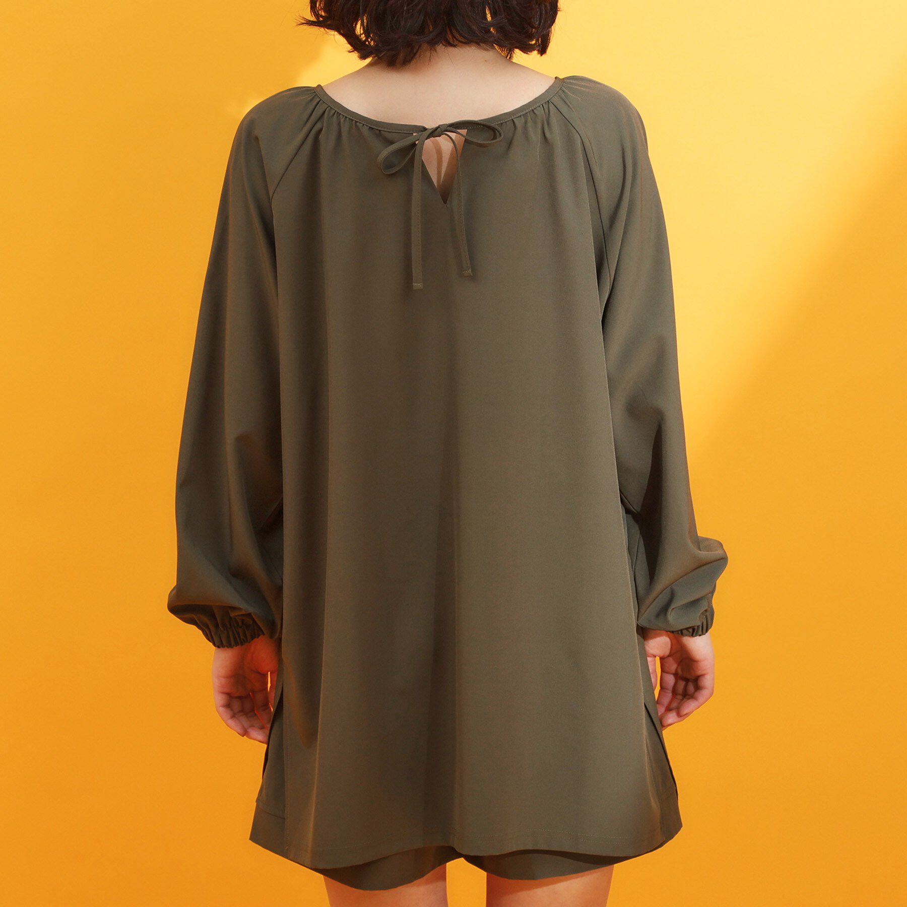 THE SHOP TK「【mizugiwa/ラッシュガード】ギャザーチュニック/前後2WAY/セットアップ可/接触冷感/UV」|シャツ・ブラウス|