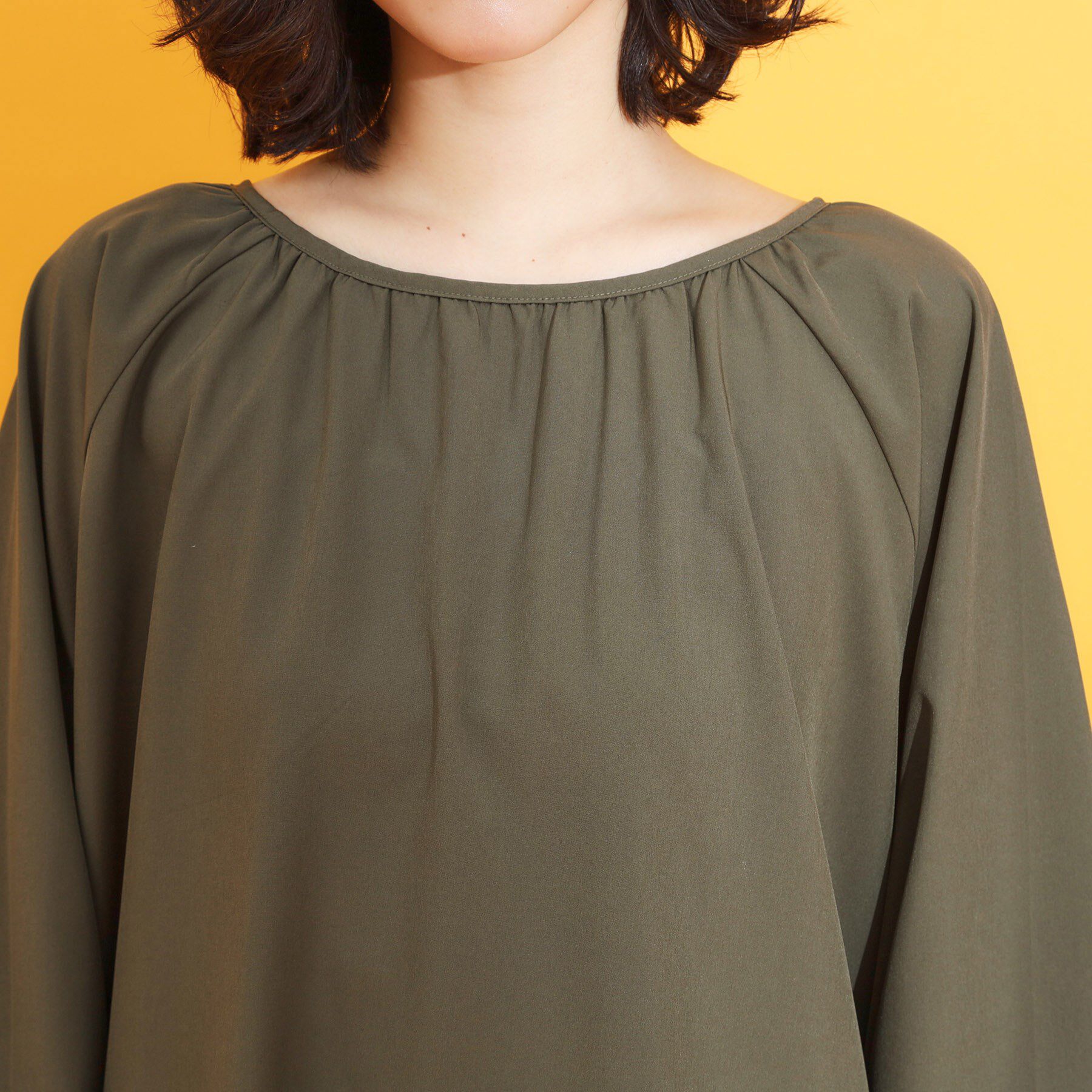 THE SHOP TK「【mizugiwa/ラッシュガード】ギャザーチュニック/前後2WAY/セットアップ可/接触冷感/UV」|シャツ・ブラウス|