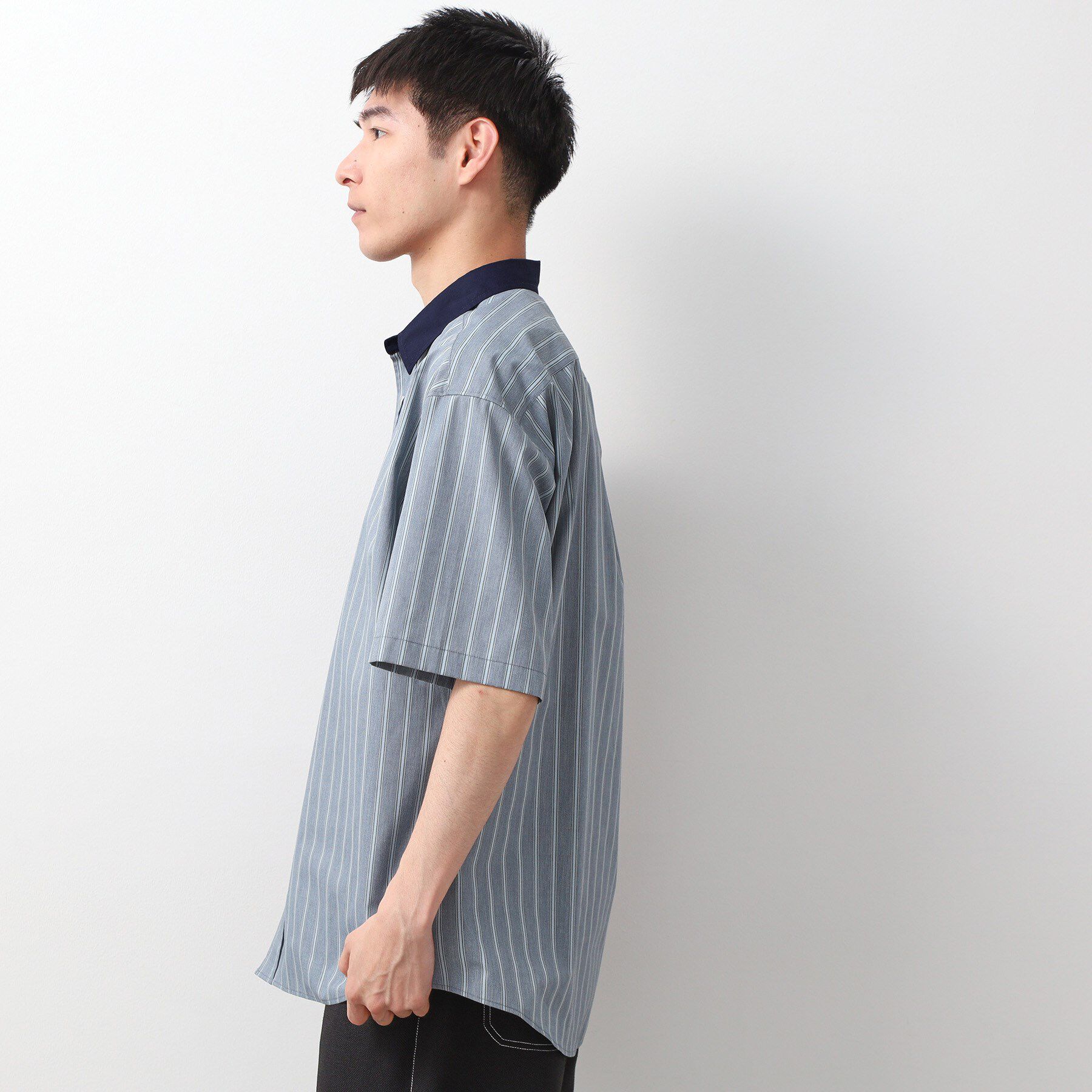 THE SHOP TK「ブロードパネルストライプ半袖シャツ 洗濯機OK／サスティナブル素材」|シャツ・ブラウス|