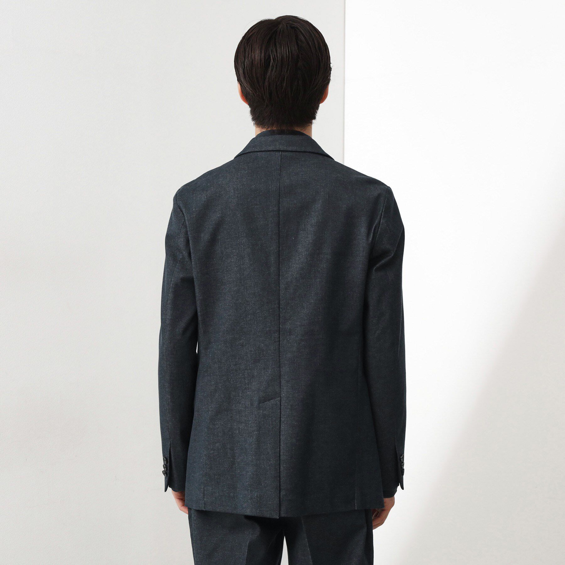 THE SHOP TK「エバーデニムジャケット【色落ちしにくい/洗濯機OK/ストレッチ/セットアップ可】」|テーラードジャケット|