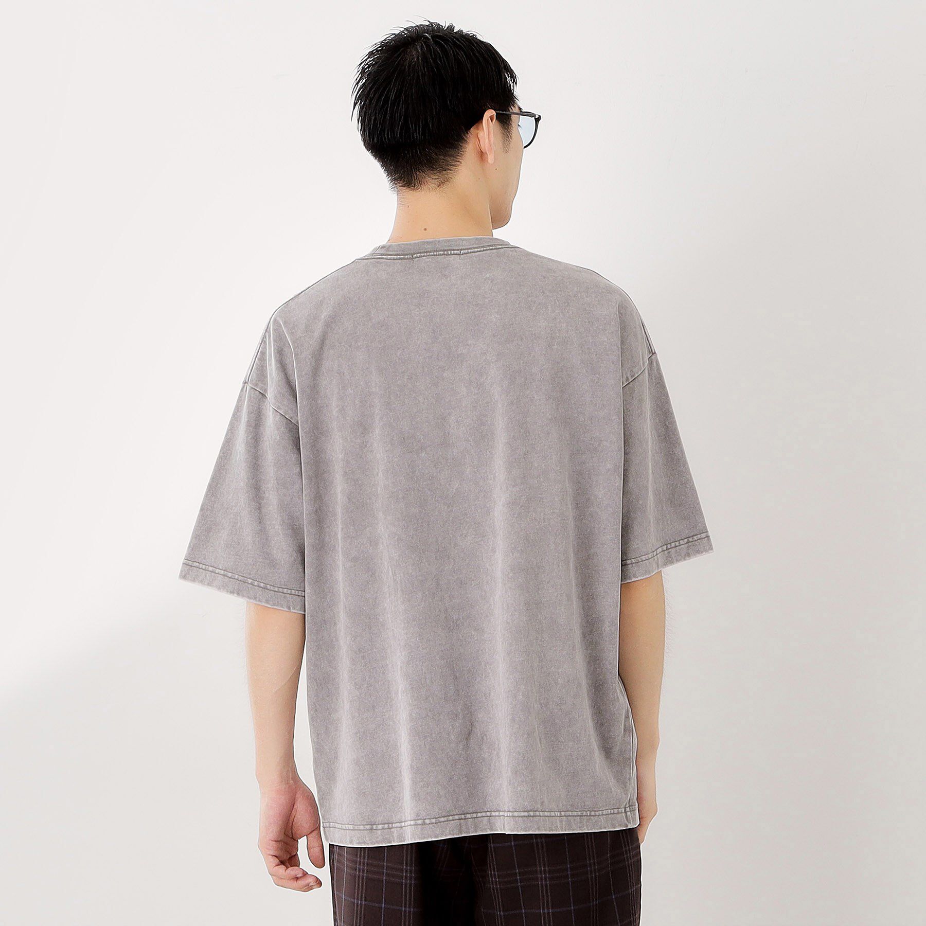 THE SHOP TK「ヴィンテージライク フェード5分袖Tシャツ 【ビッグシルエット／洗濯機OK】」|Tシャツ・カットソー|