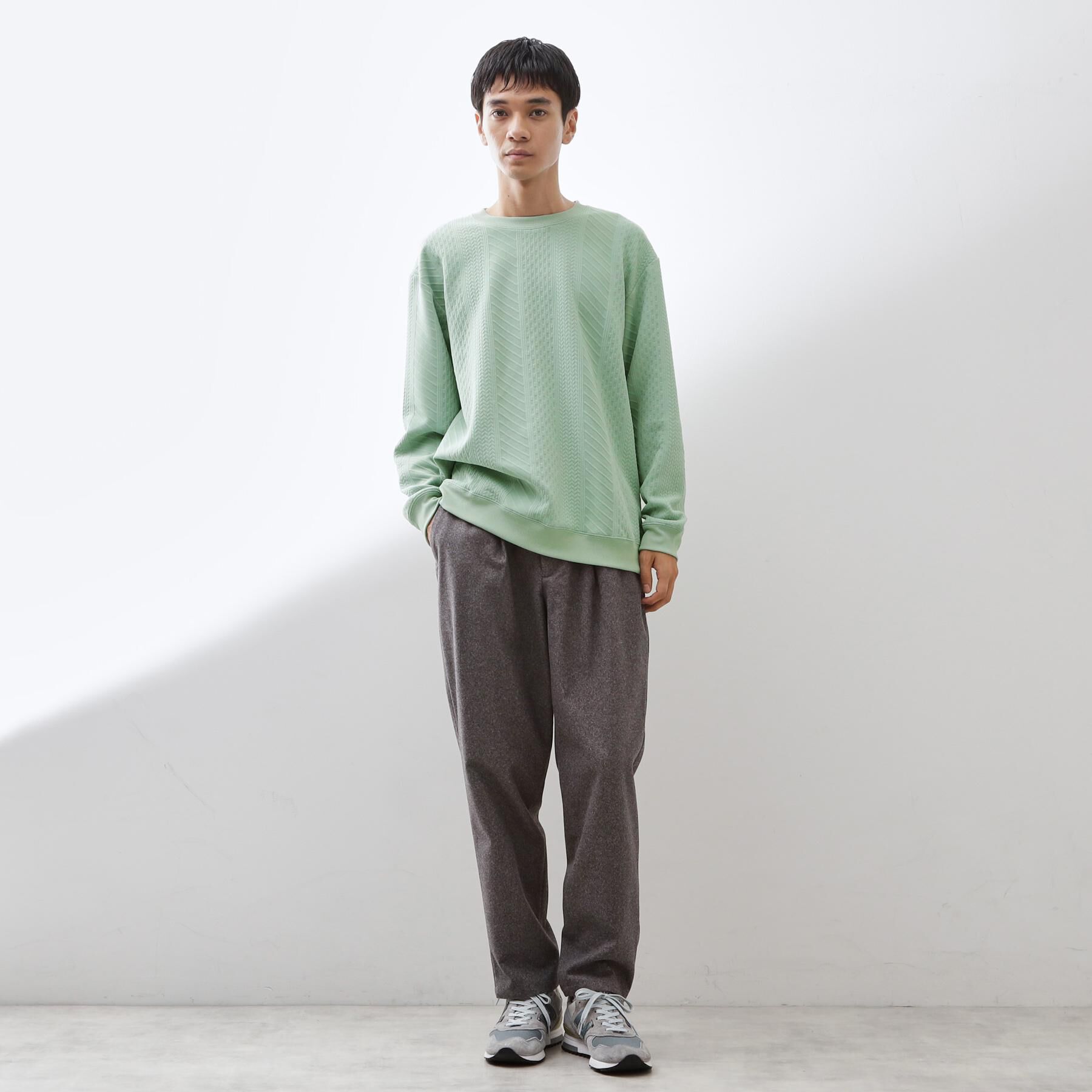 THE SHOP TK「【無地に飽きた方へ】ふくれジャカードスウェット　洗濯機OK/6色展開/ユニセックスでおすすめ！」|パーカー|