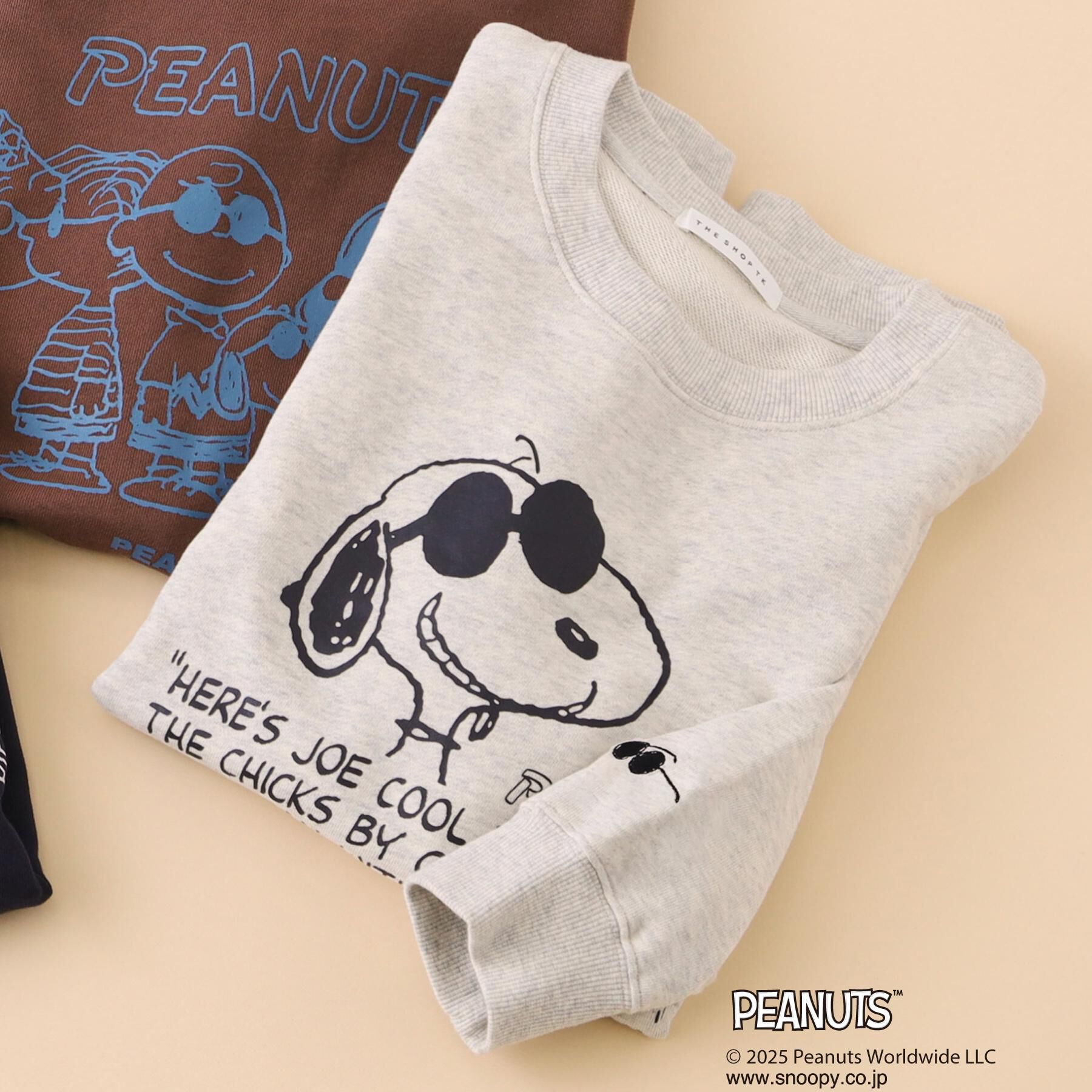 THE SHOP TK「PEANUTS／ピーナッツ スヌーピープリントスウェット 【親子リンク】」|パーカー|アイボリー(004)