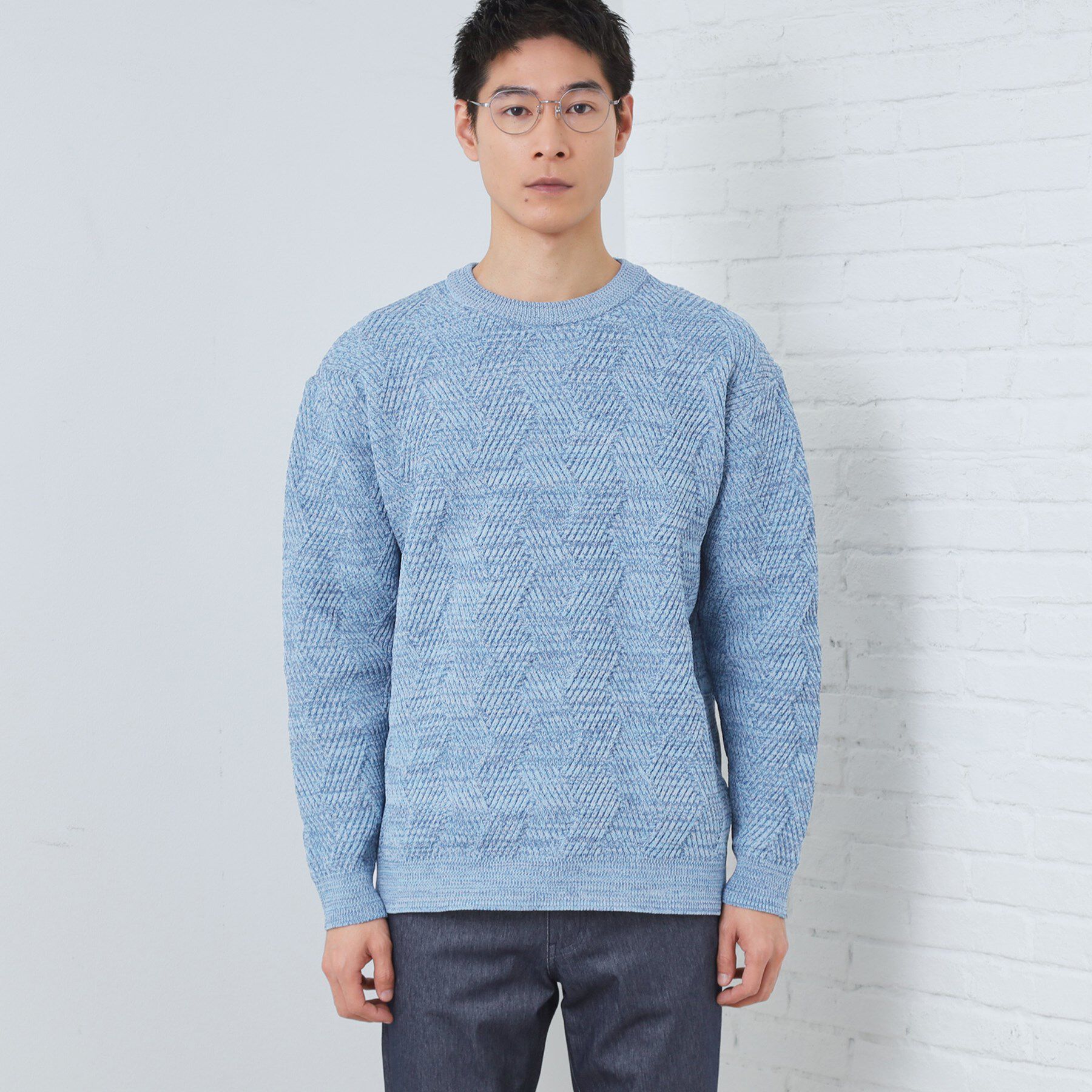 THE SHOP TK「【頑張りすぎないオシャレ】ミックスヤーンニット　洗濯機OK／軽量」|ニット・セーター|