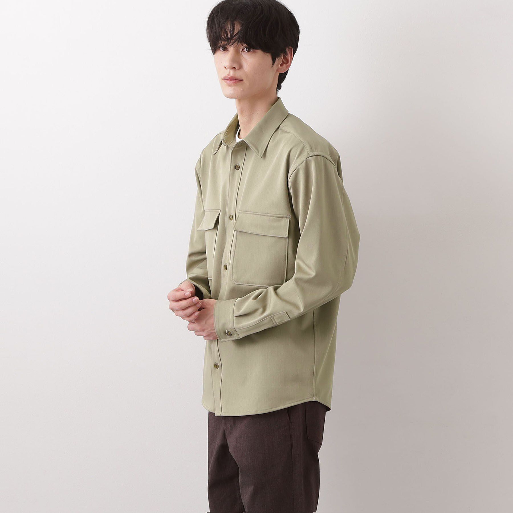 THE SHOP TK「FLEX LINE  カバーオール　ストレッチ/防シワ/マシンウォッシャブル/セットアップ可」|シャツ・ブラウス|