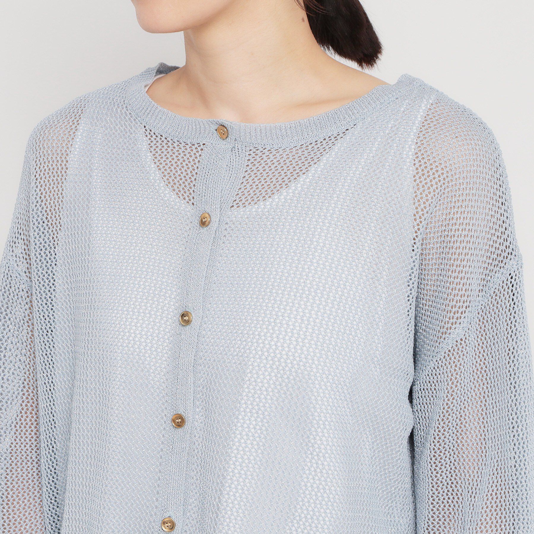 THE SHOP TK「【2点セット】前後2wayラメメッシュタンクセット」|ニット・セーター|