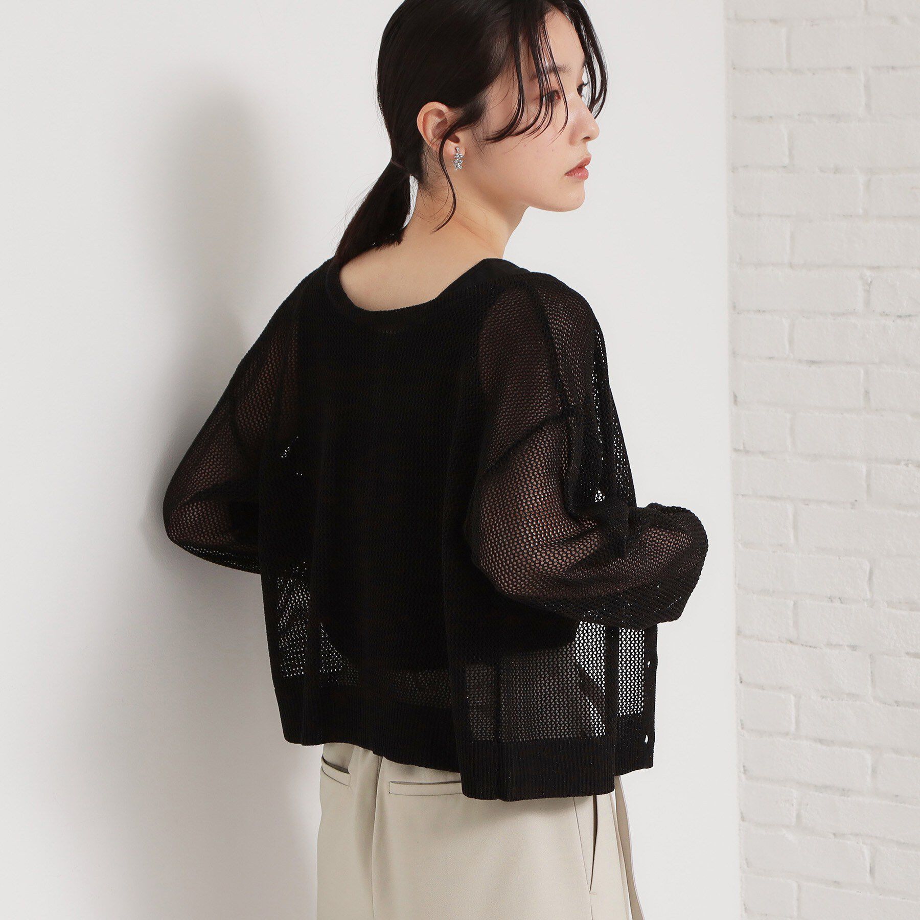 THE SHOP TK「【2点セット】前後2wayラメメッシュタンクセット」|ニット・セーター|