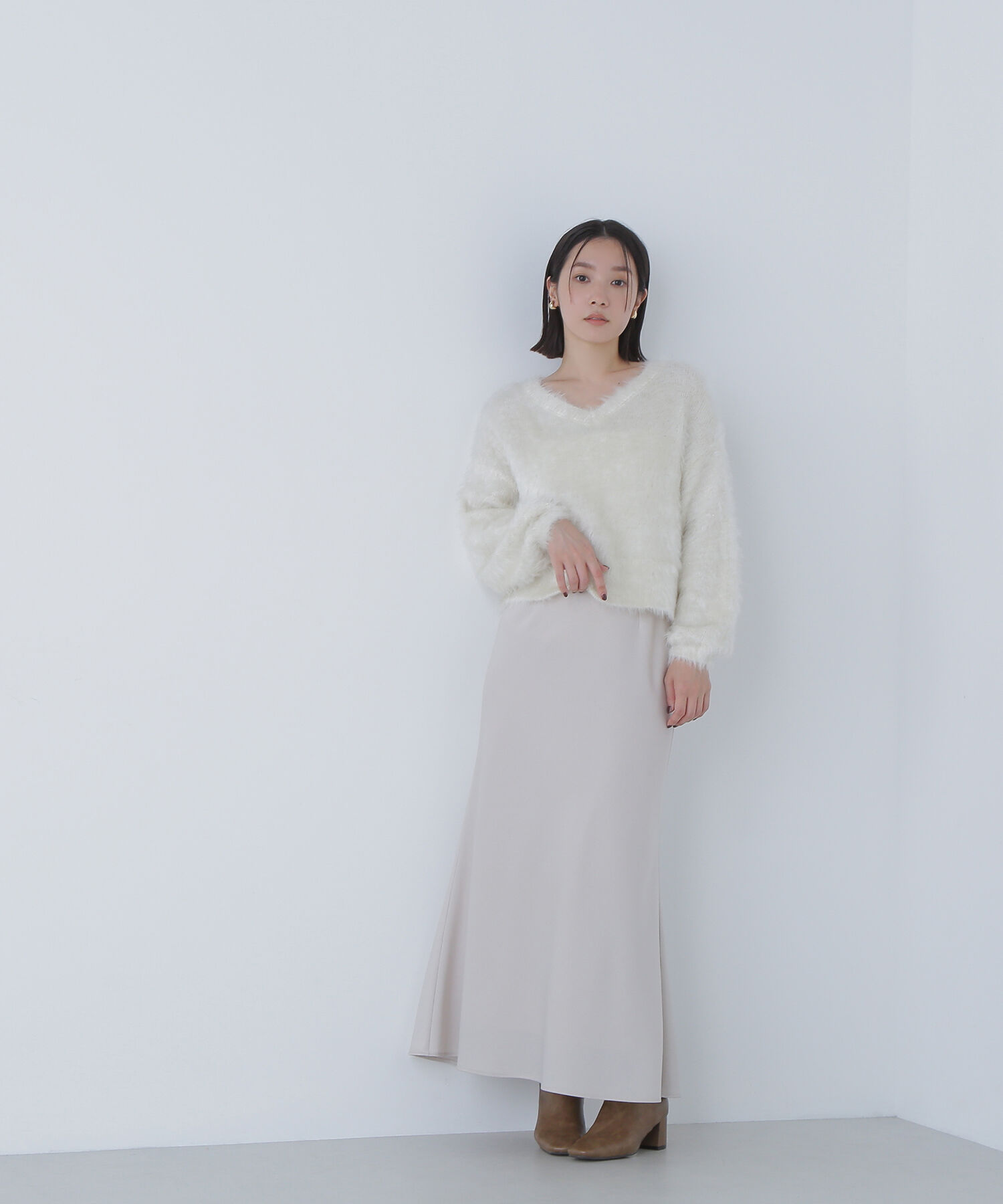  「バイアスサテンナロースカート」|スカート|