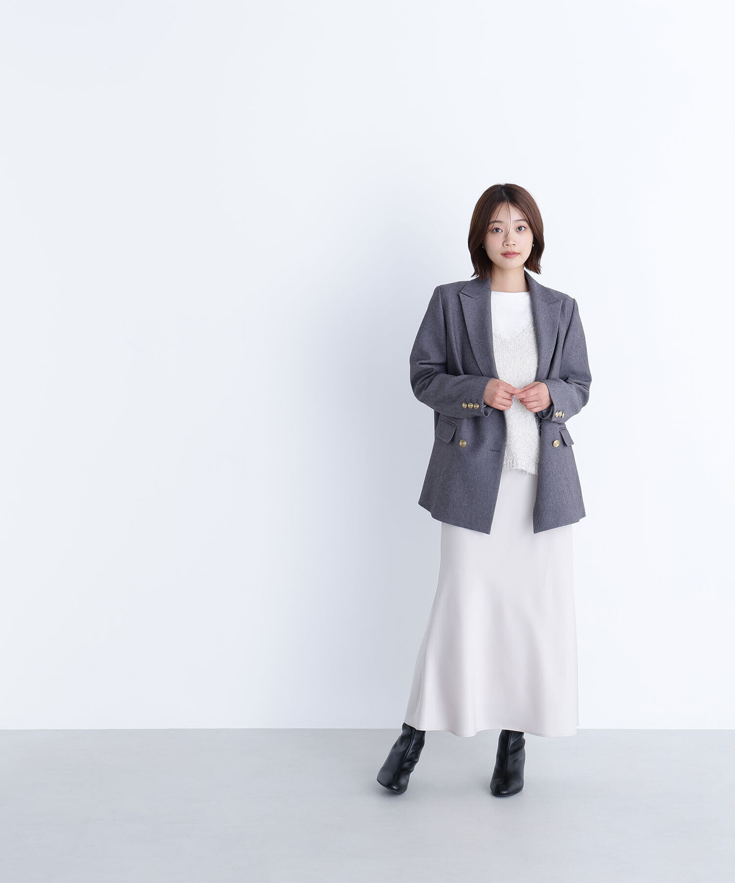  「バイアスサテンナロースカート」|スカート|