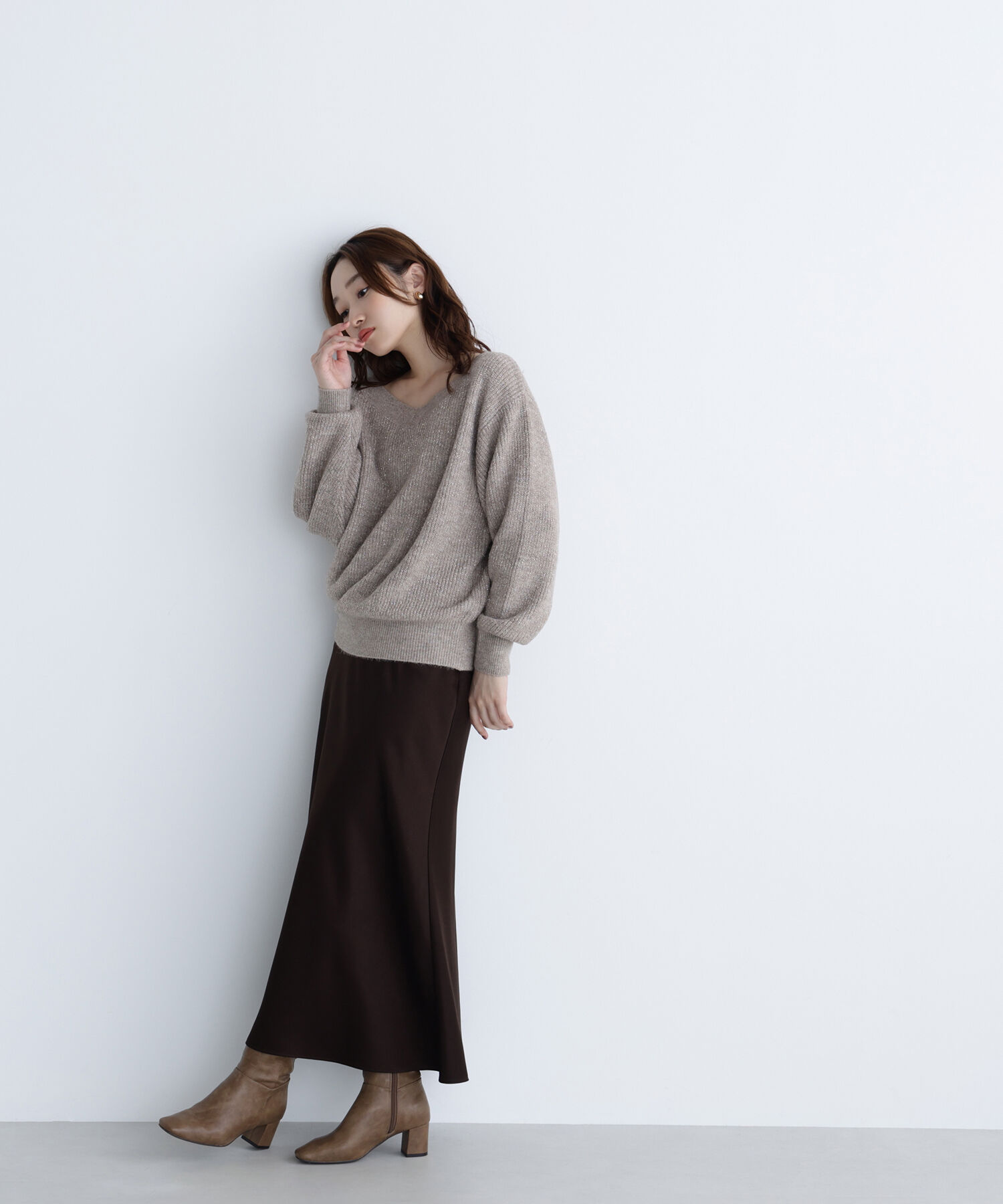  「バイアスサテンナロースカート」|スカート|