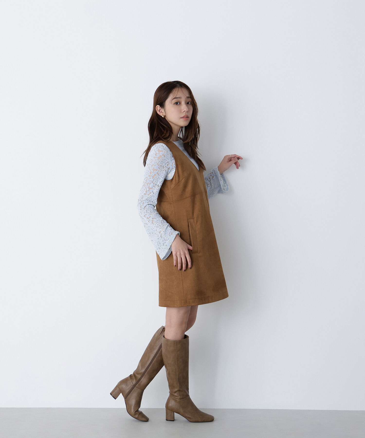  「フェイクスウェードミニジャンスカ」|ワンピース|