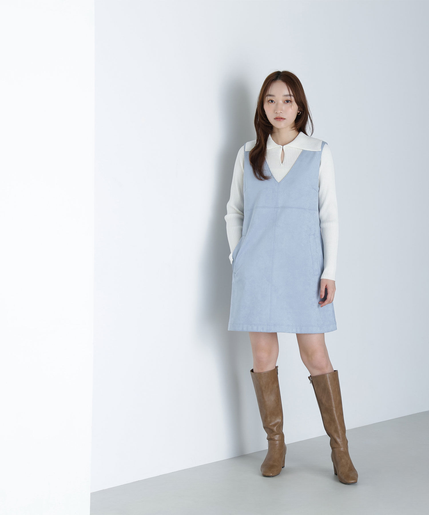  「フェイクスウェードミニジャンスカ」|ワンピース|