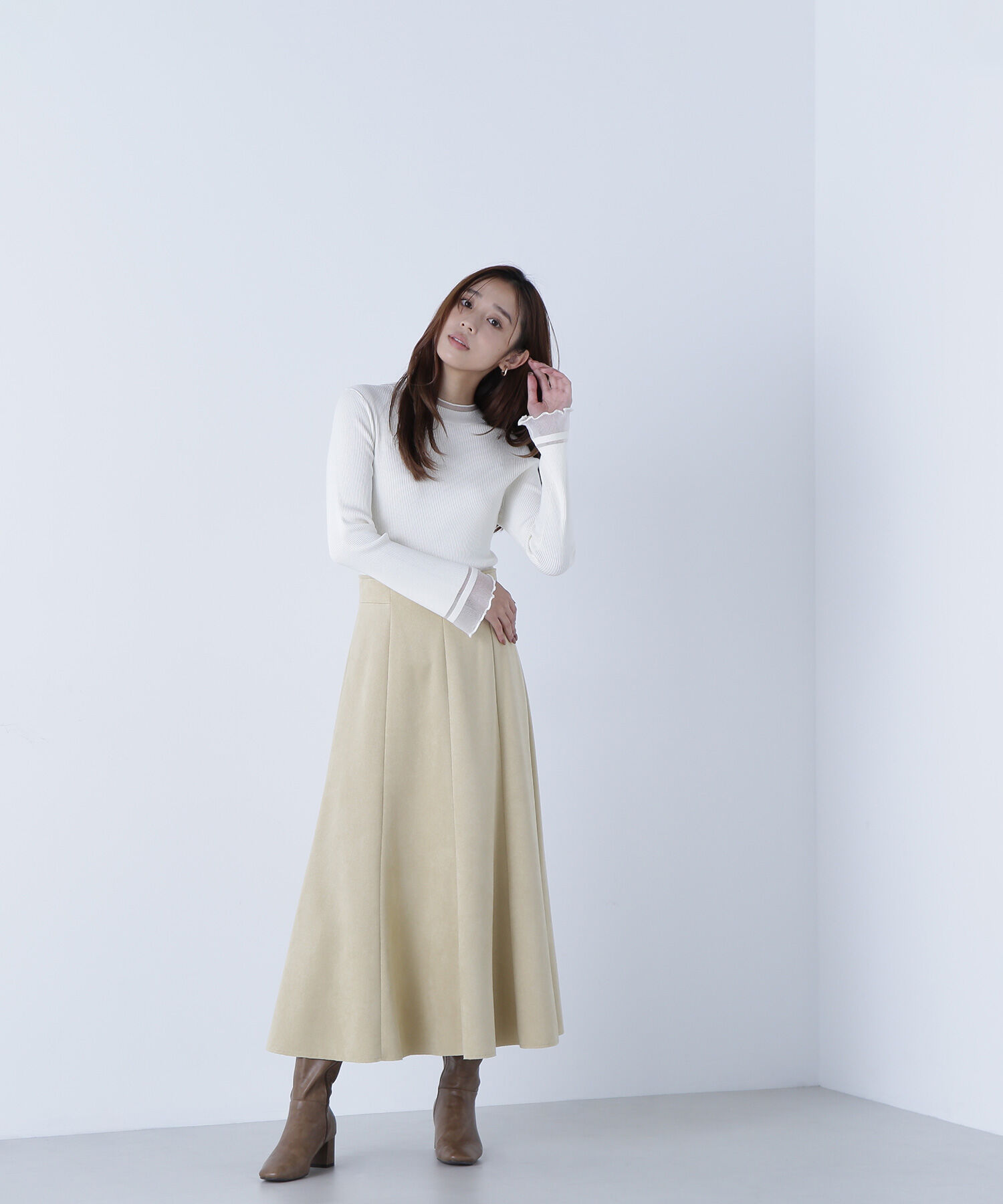  「&ldquo;さりげな&rdquo;シアースリーブニット」|ニット・セーター|