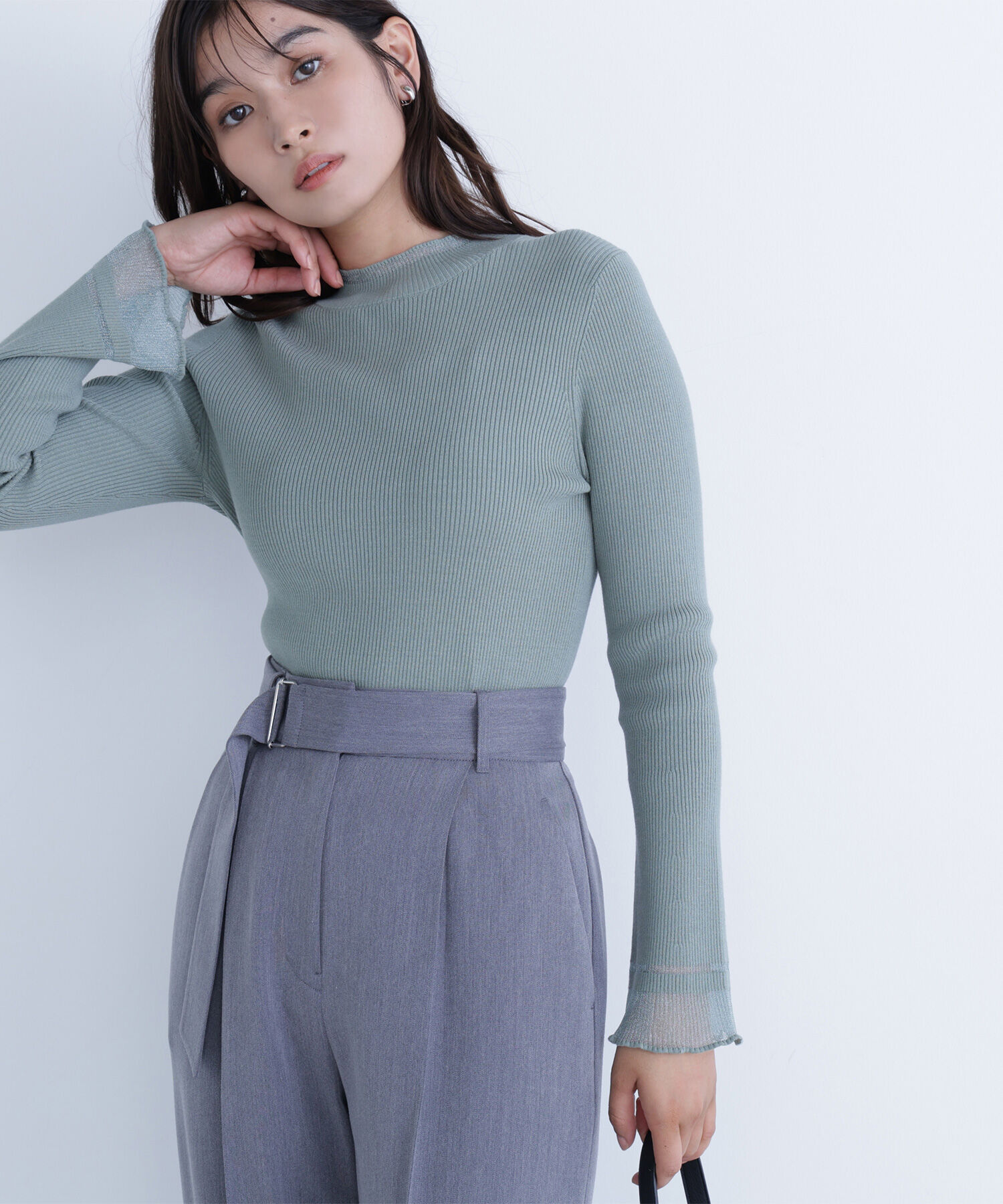  「&ldquo;さりげな&rdquo;シアースリーブニット」|ニット・セーター|