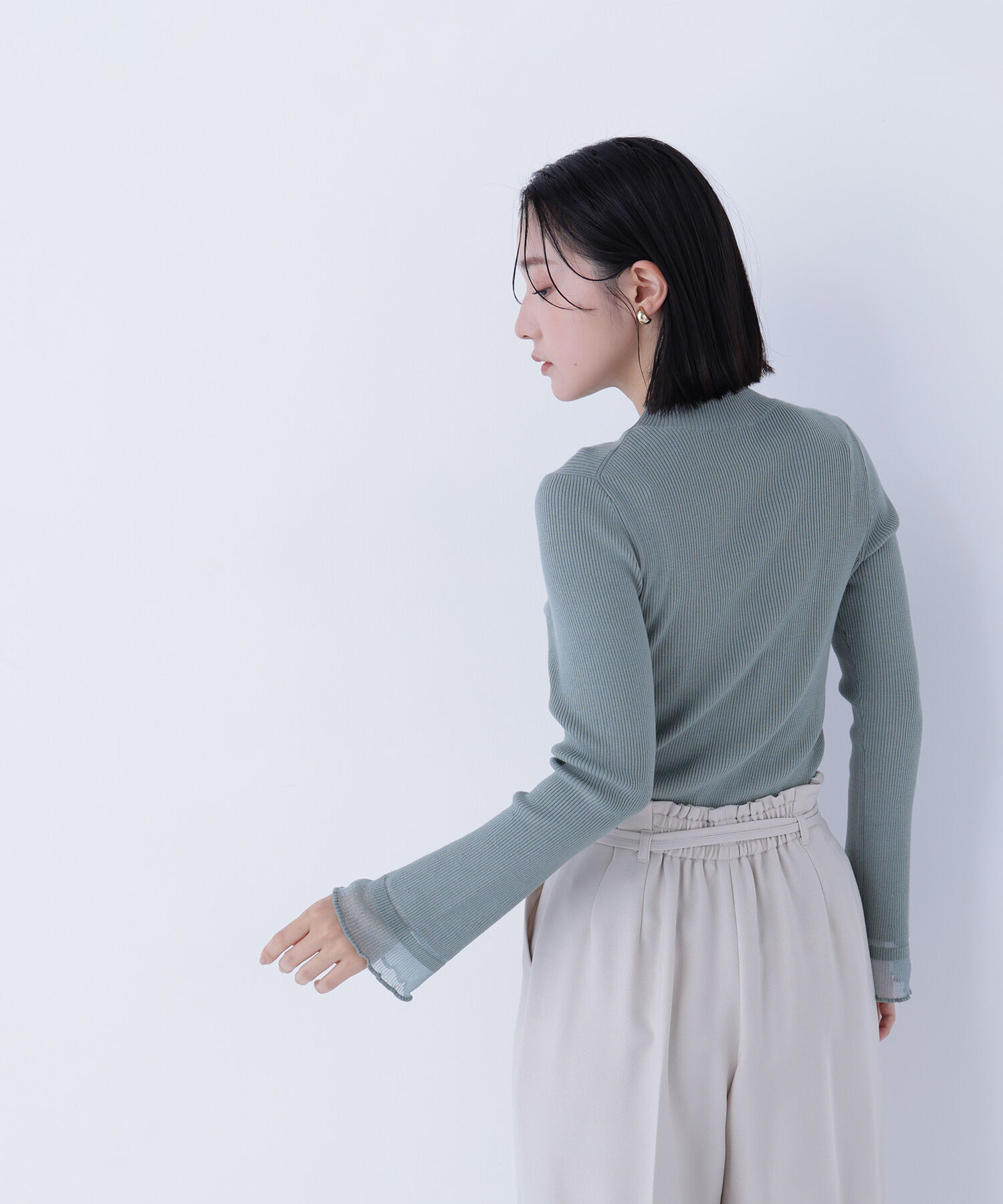  「&ldquo;さりげな&rdquo;シアースリーブニット」|ニット・セーター|