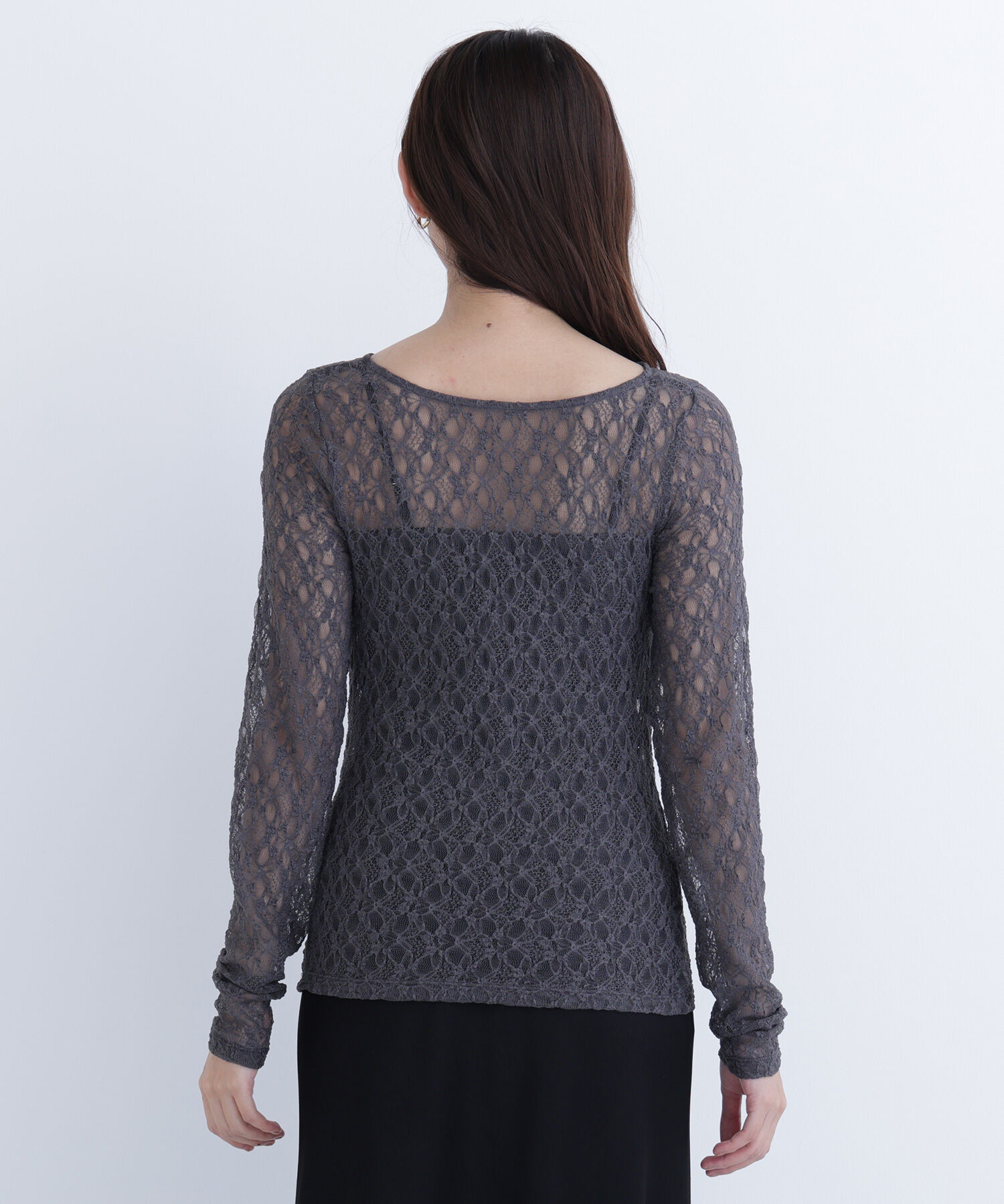  「レースドレープカットソー」|Tシャツ・カットソー|