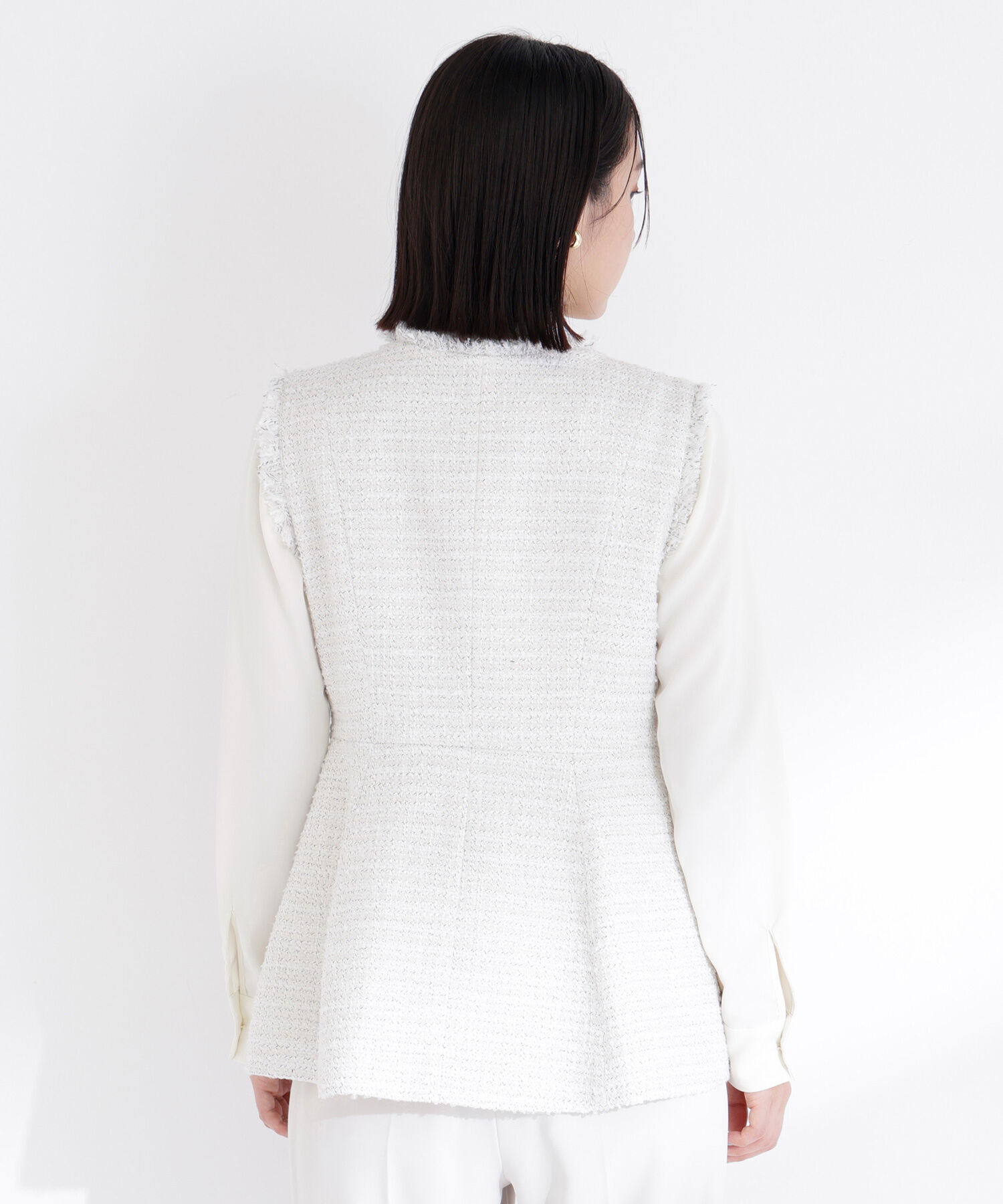  「ツイードシリーズ ペプラムジレ」|ブルゾン・スタジャン|