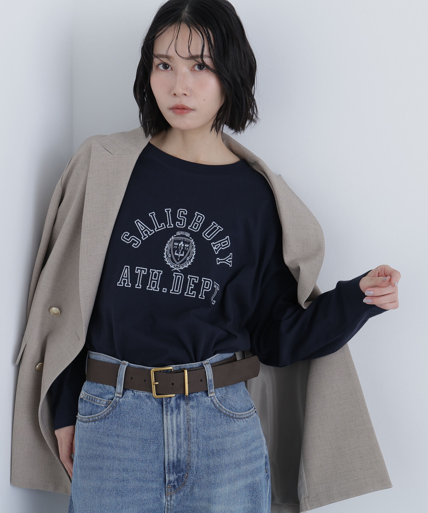  「〈N.〉カレッジロゴロンＴ」|Tシャツ・カットソー|