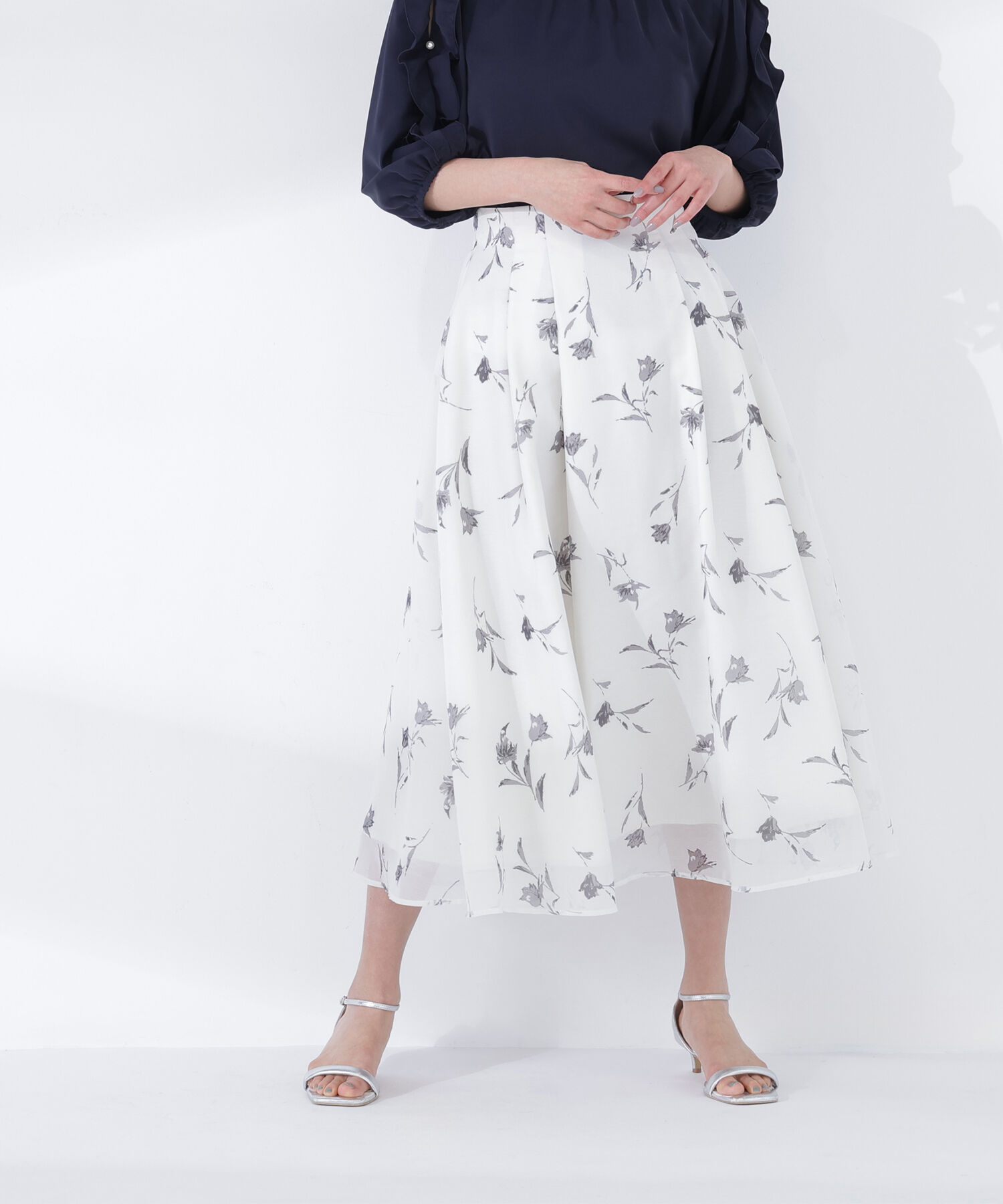  「フラワープリントフレアスカート」|スカート|