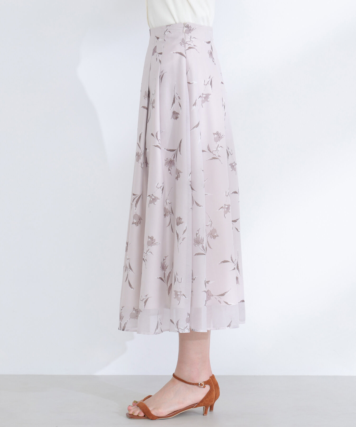  「フラワープリントフレアスカート」|スカート|