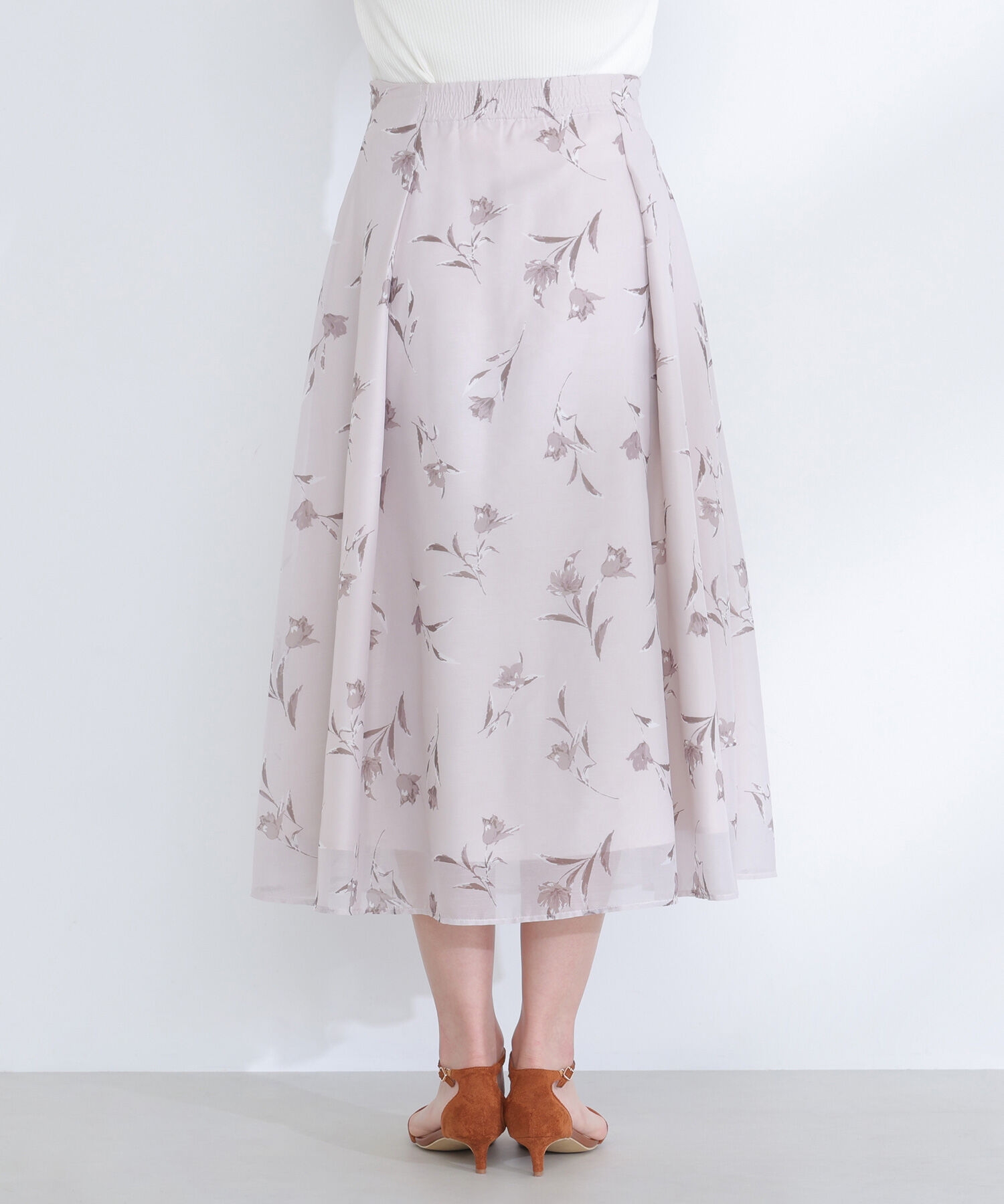  「フラワープリントフレアスカート」|スカート|