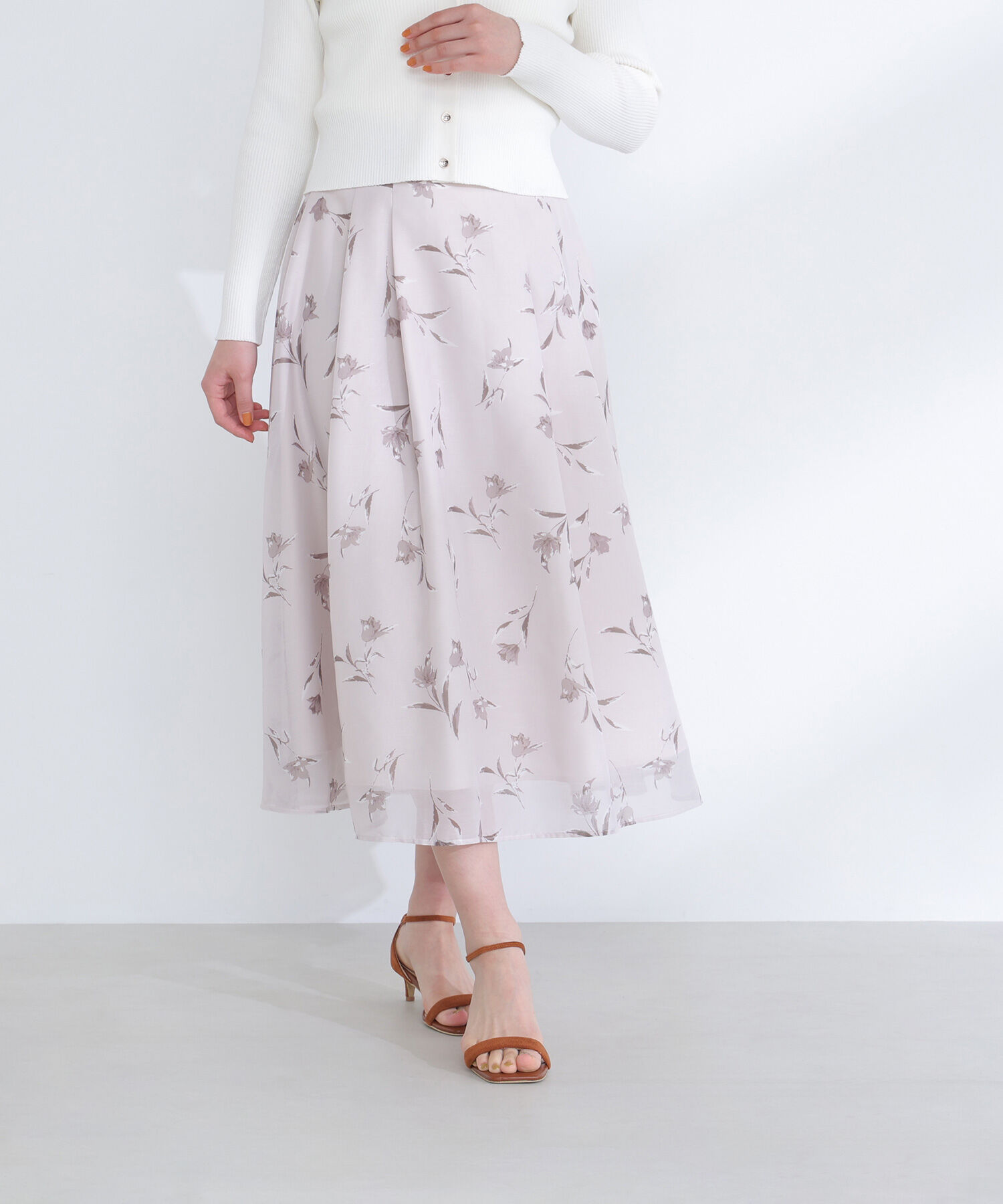  「フラワープリントフレアスカート」|スカート|