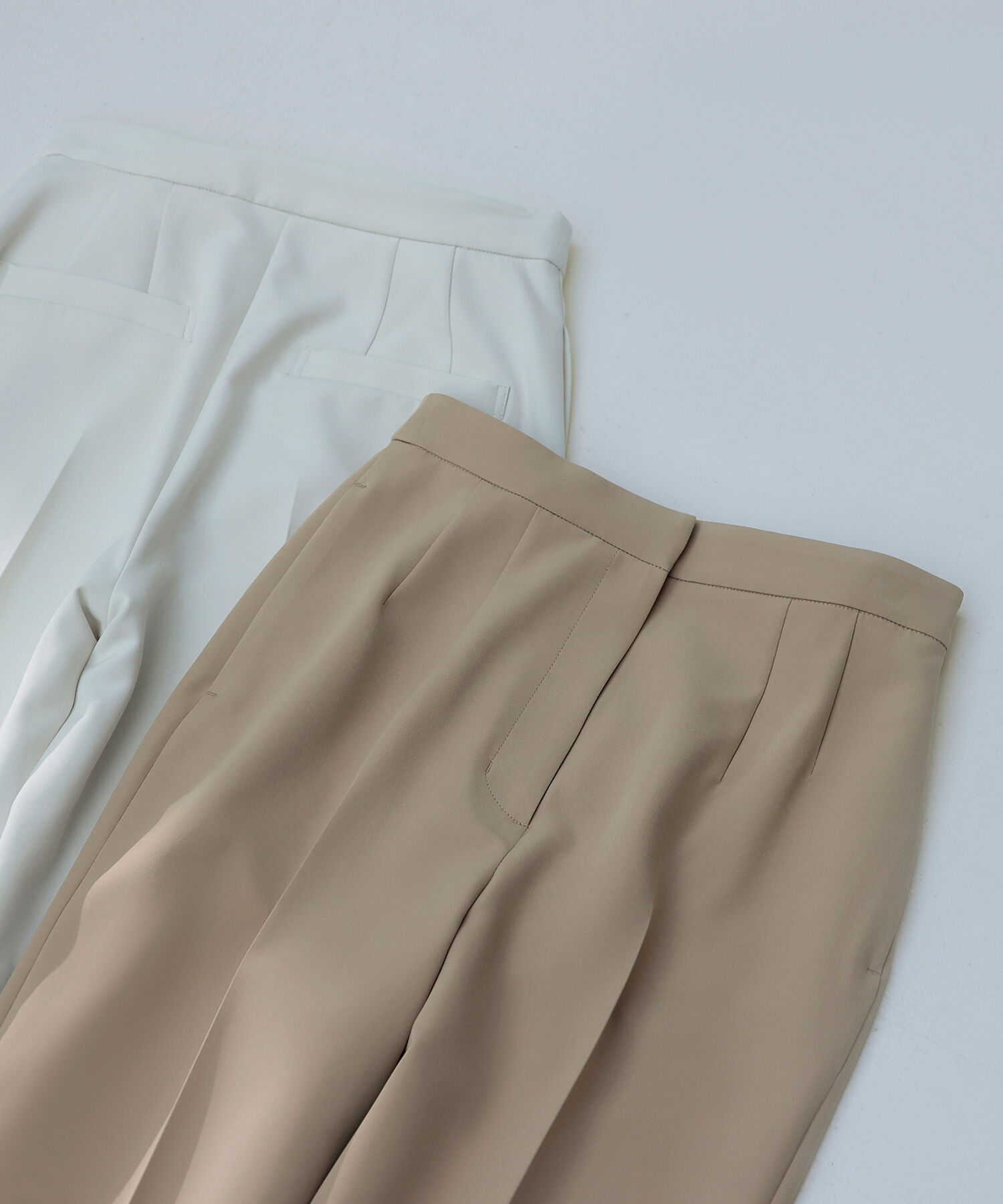  「品格ストレートパンツ」|その他|ベージュ