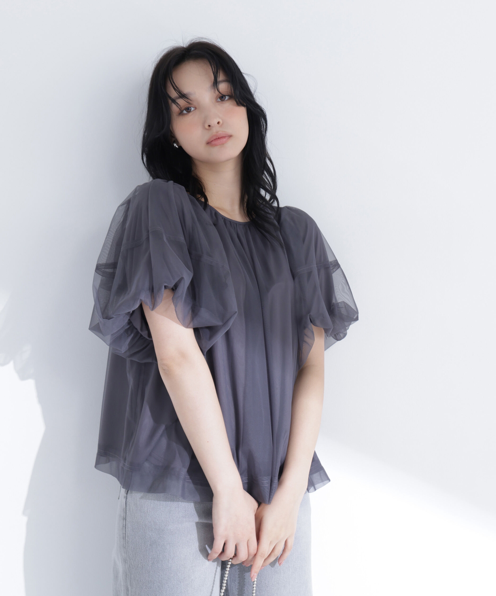  「チュールレイヤードトップス」|Tシャツ・カットソー|