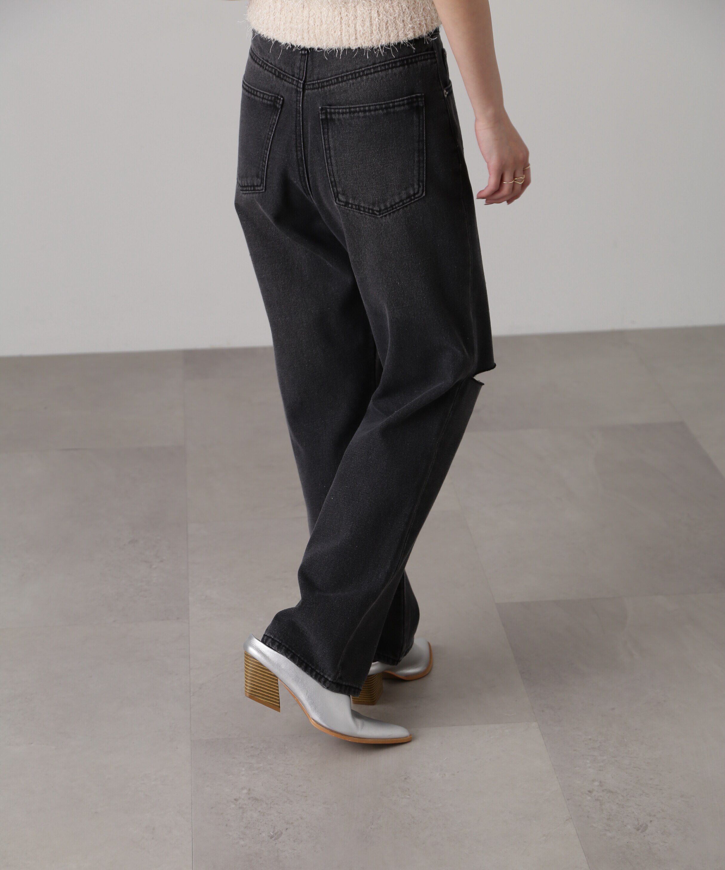  「[低身長サイズ/Sシリーズ]ニーカットストレートデニムパンツ」|その他|