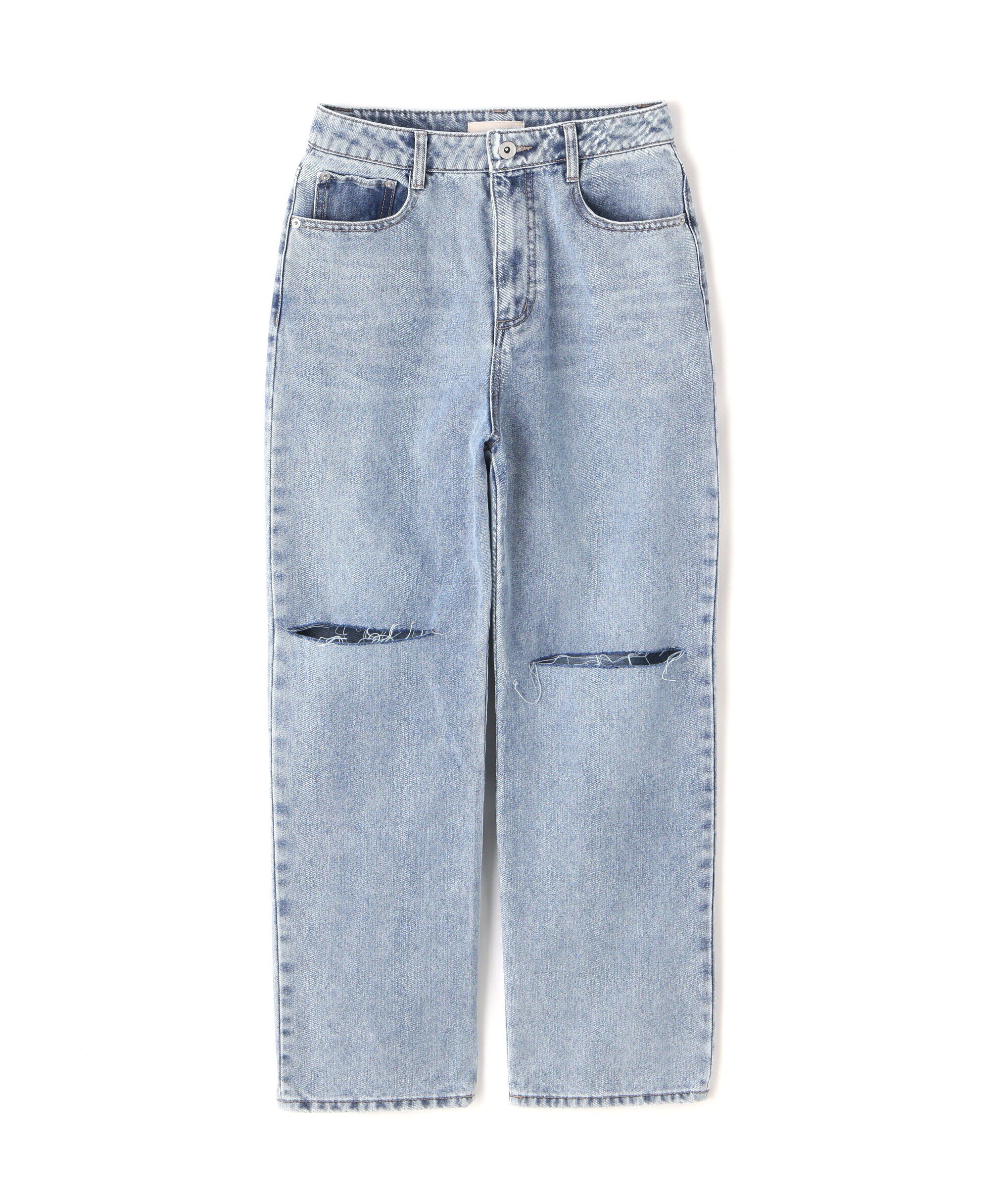  「[低身長サイズ/Sシリーズ]ニーカットストレートデニムパンツ」|その他|