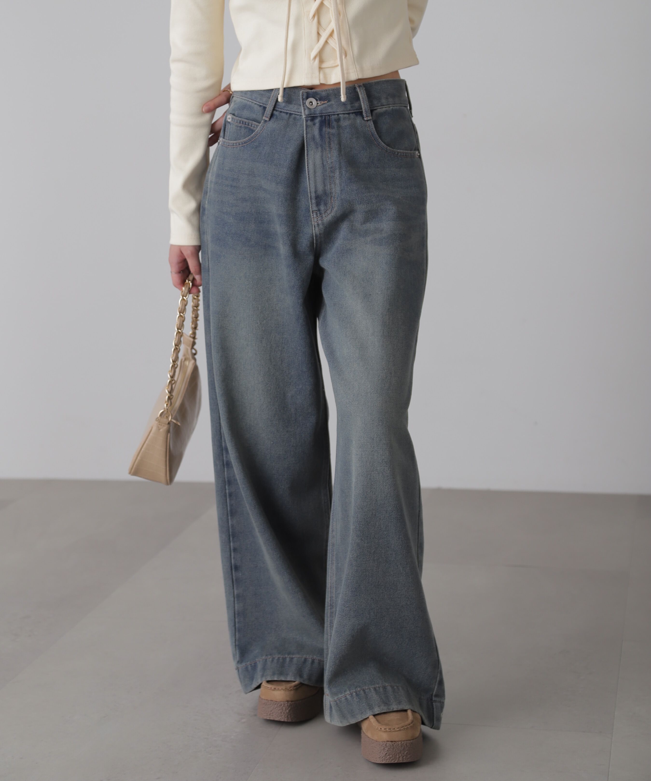  「裾ボタン2wayバギーデニムパンツ」|その他|ブリーチオー 3