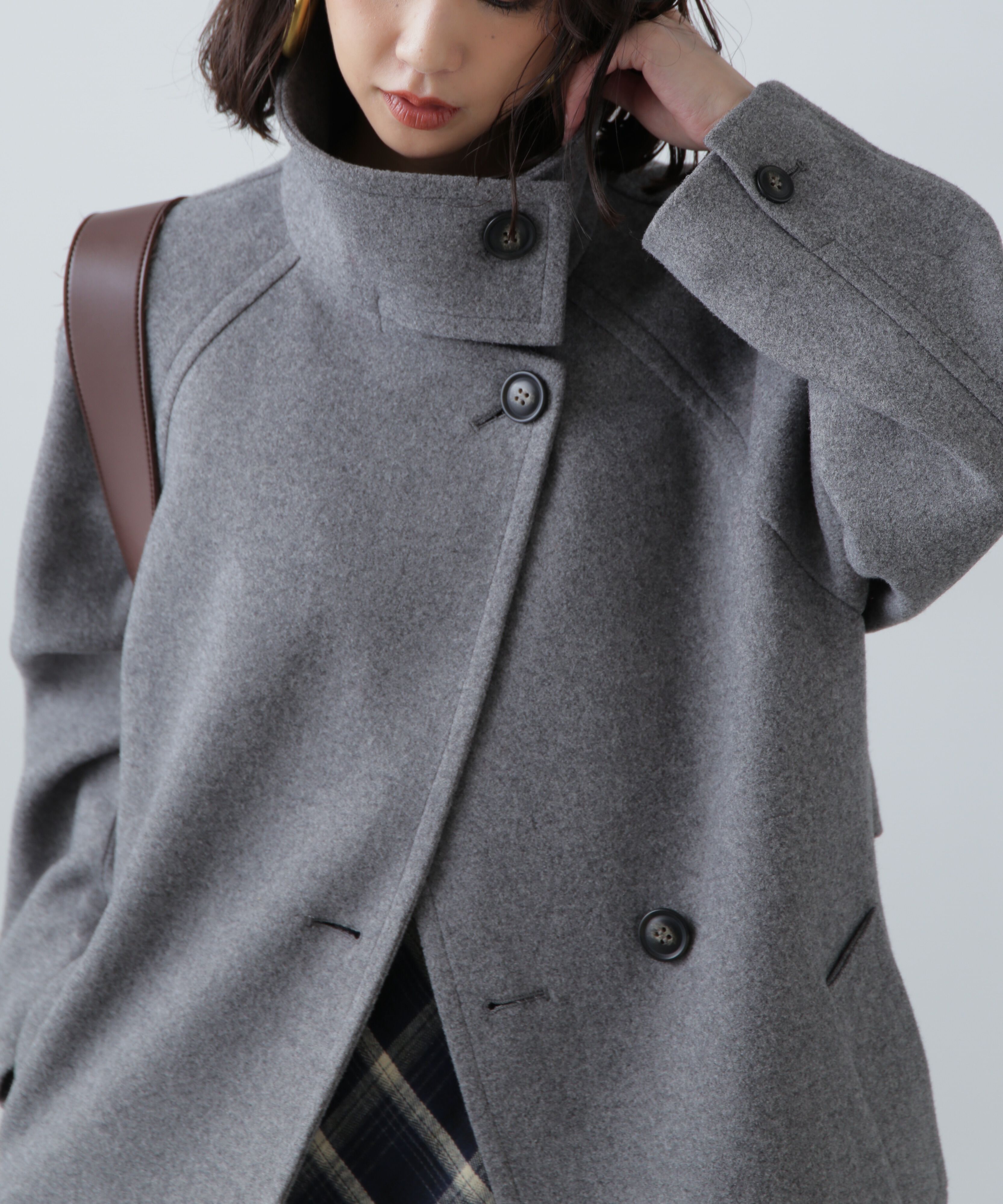  「スタンドカラーロングコート」|その他|