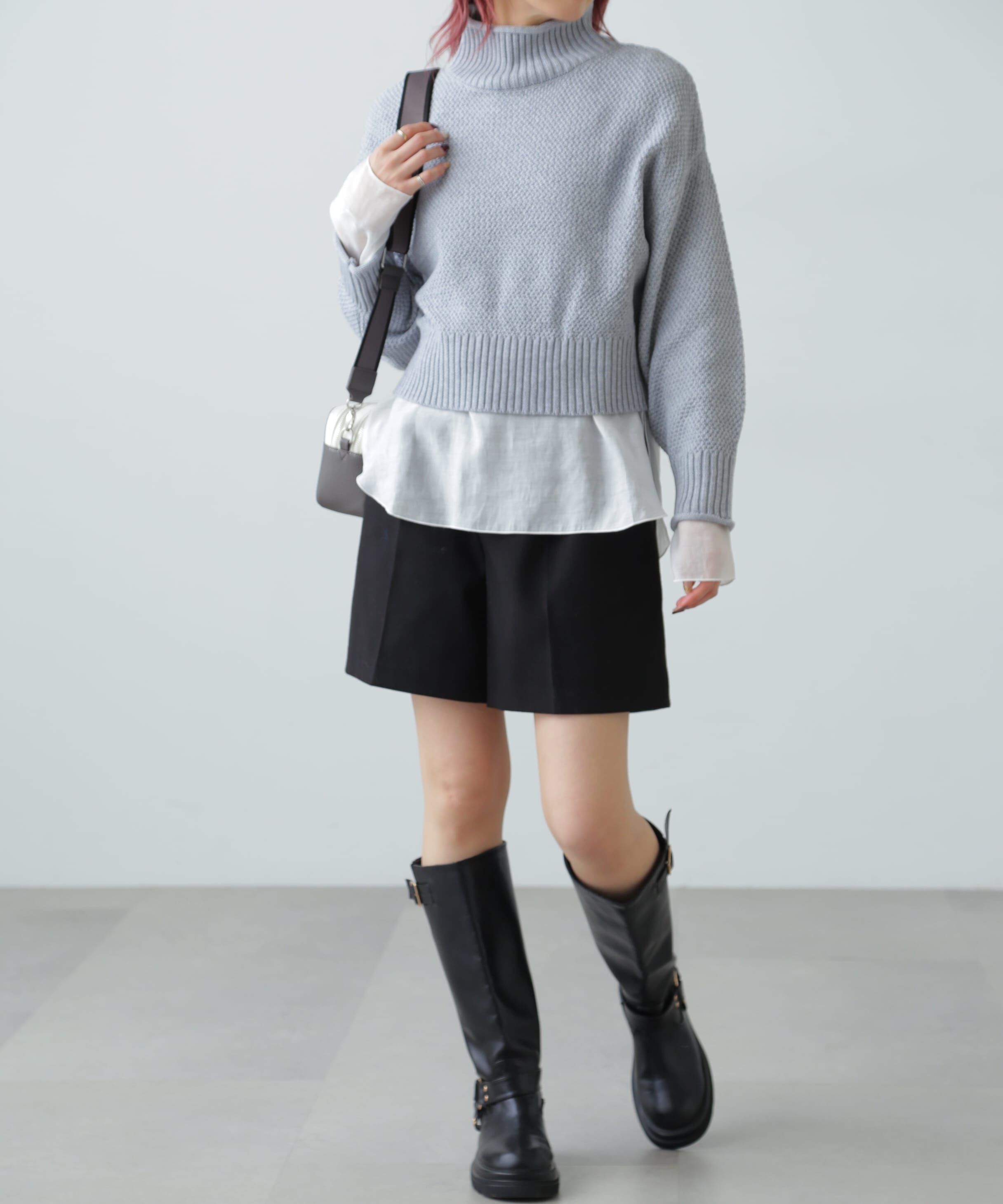  「鹿の子編みハイネックニット」|ニット・セーター|