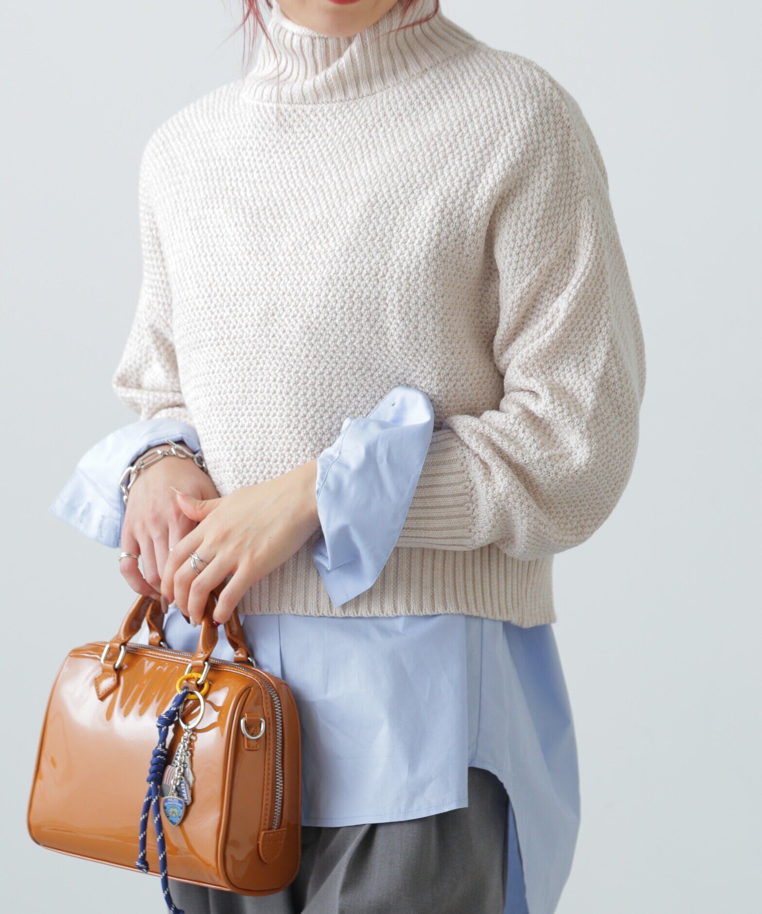  「鹿の子編みハイネックニット」|ニット・セーター|