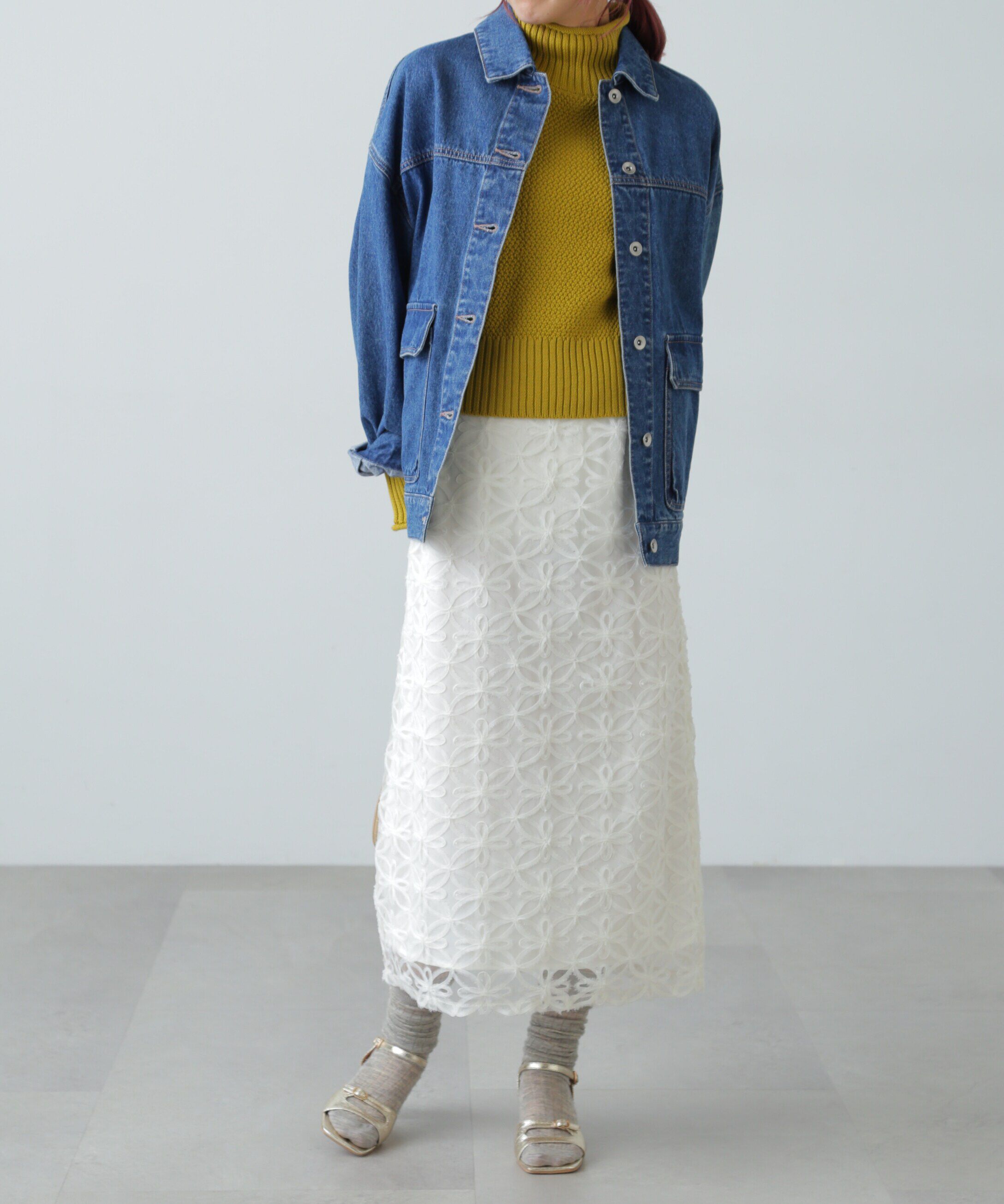  「鹿の子編みハイネックニット」|ニット・セーター|