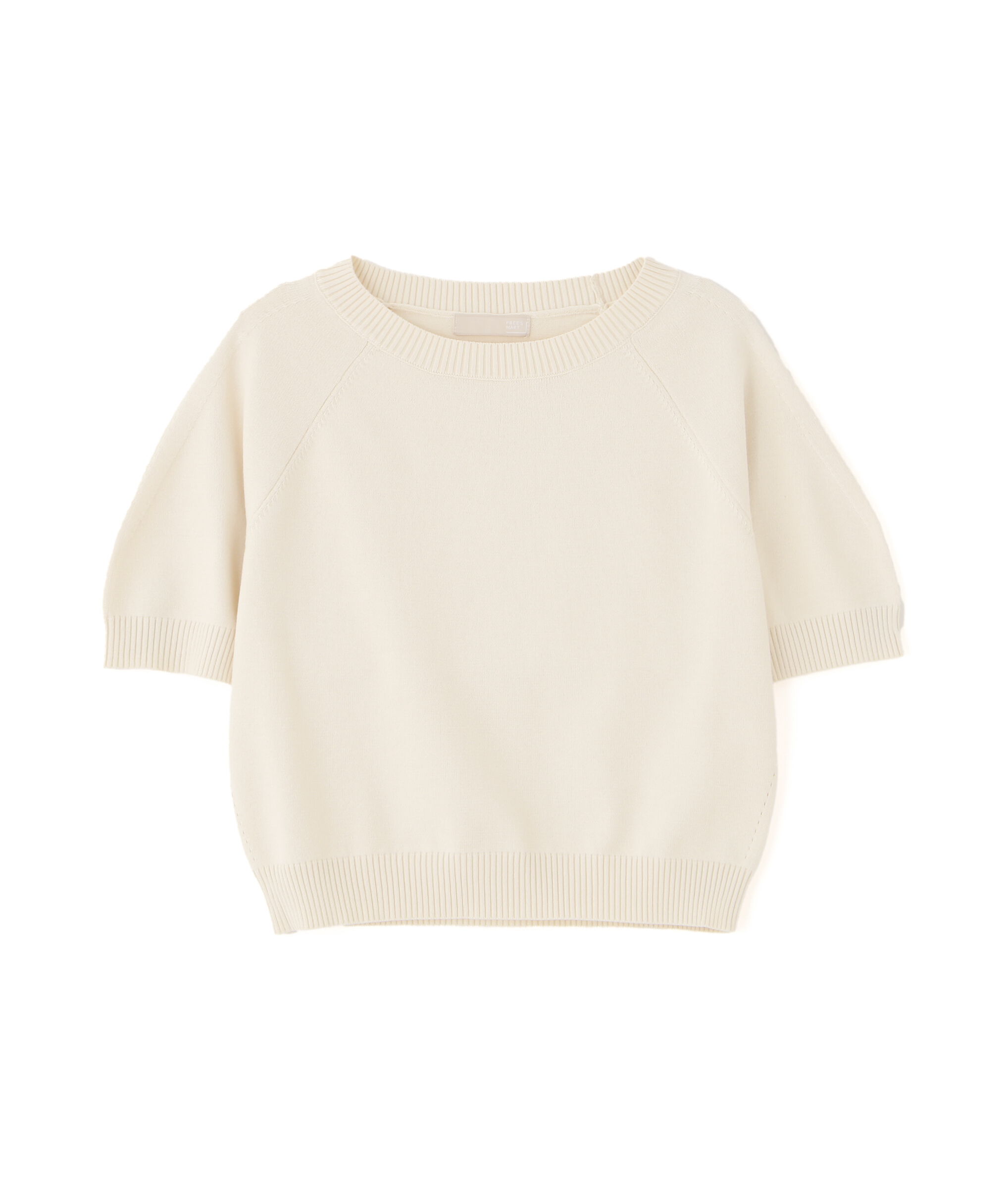  「〈洗える〉マシンウォッシャブルパフスリーブ半袖ニット」|ニット・セーター|