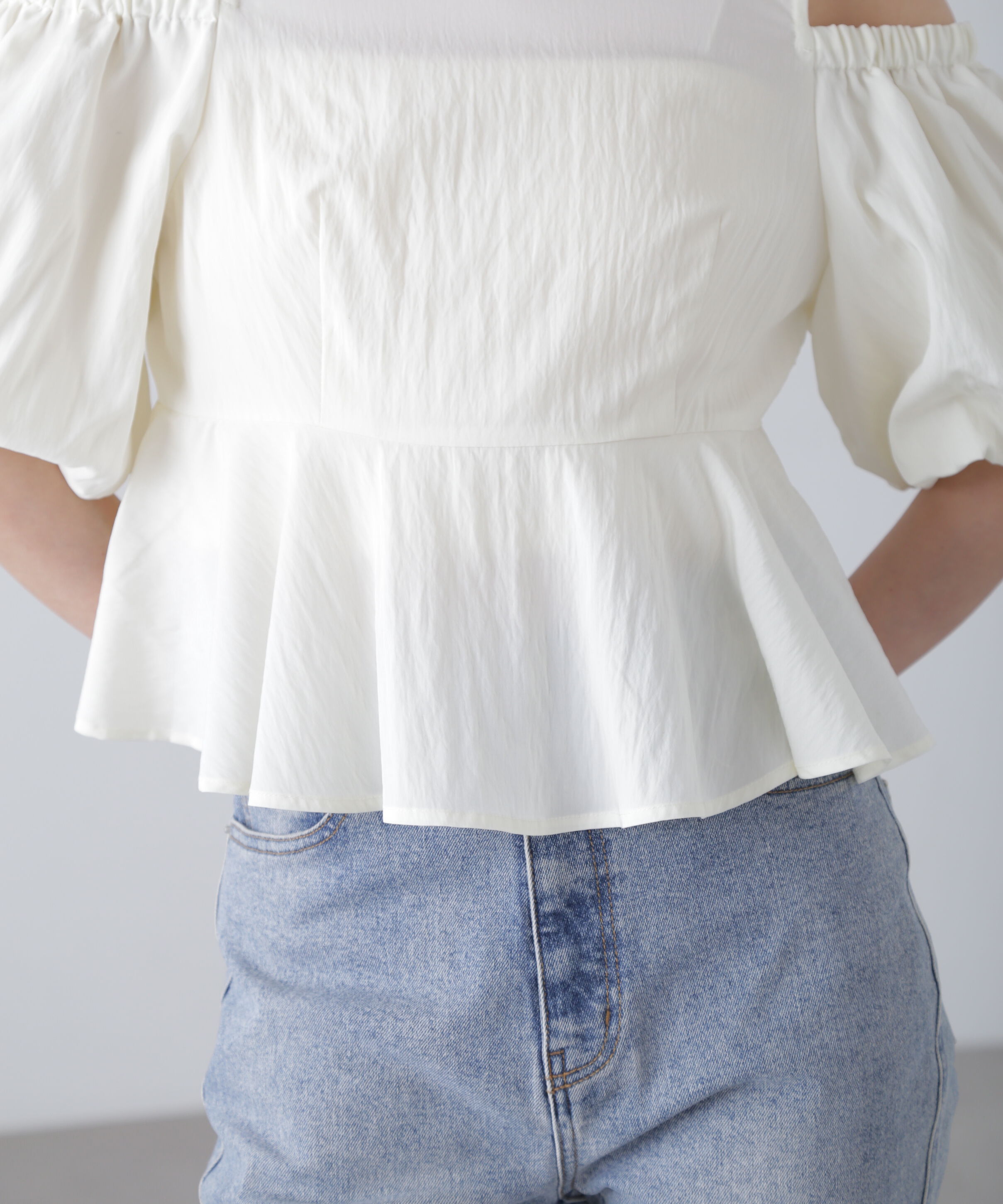  「オフショルペプラムブラウス」|シャツ・ブラウス|