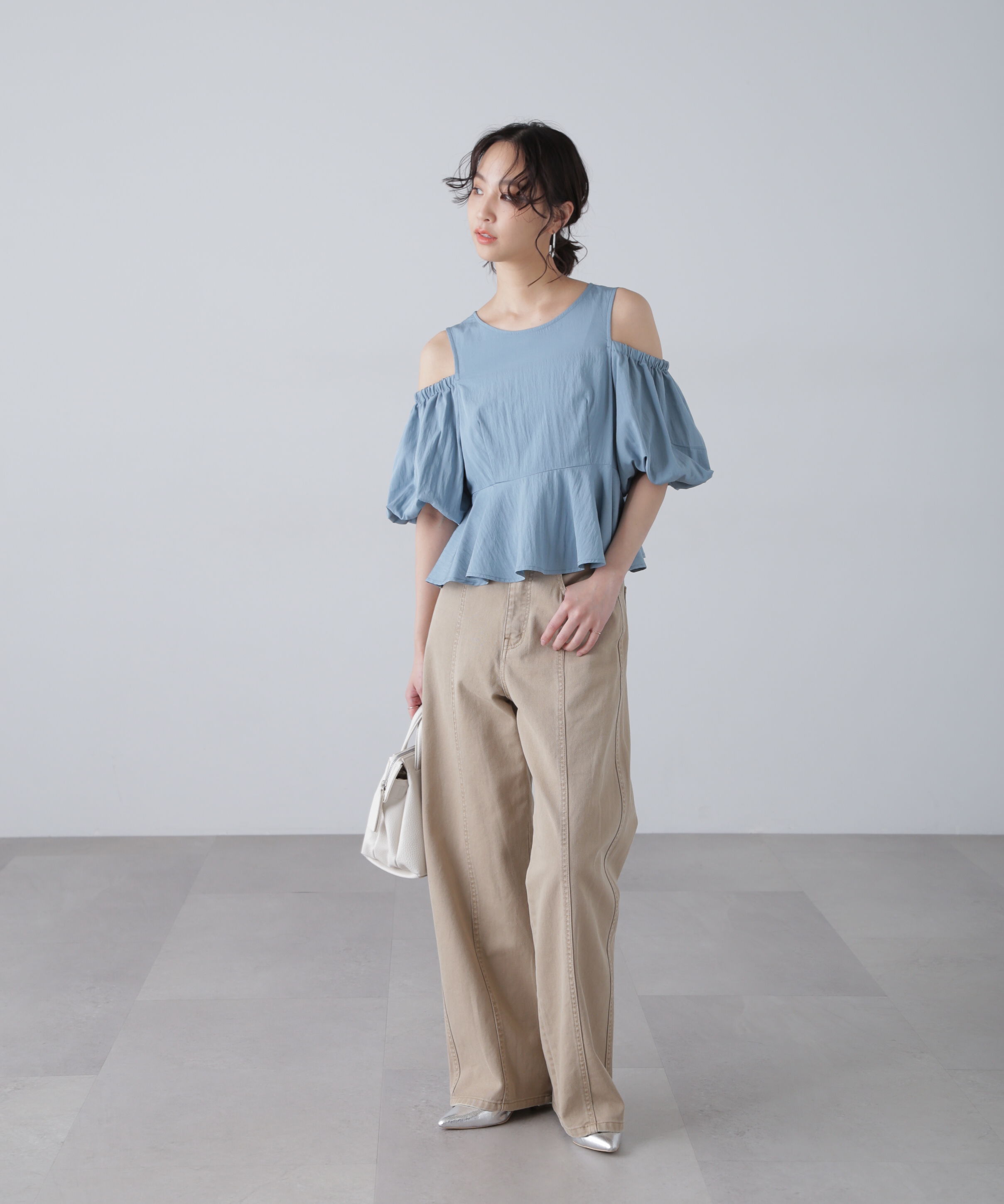  「オフショルペプラムブラウス」|シャツ・ブラウス|