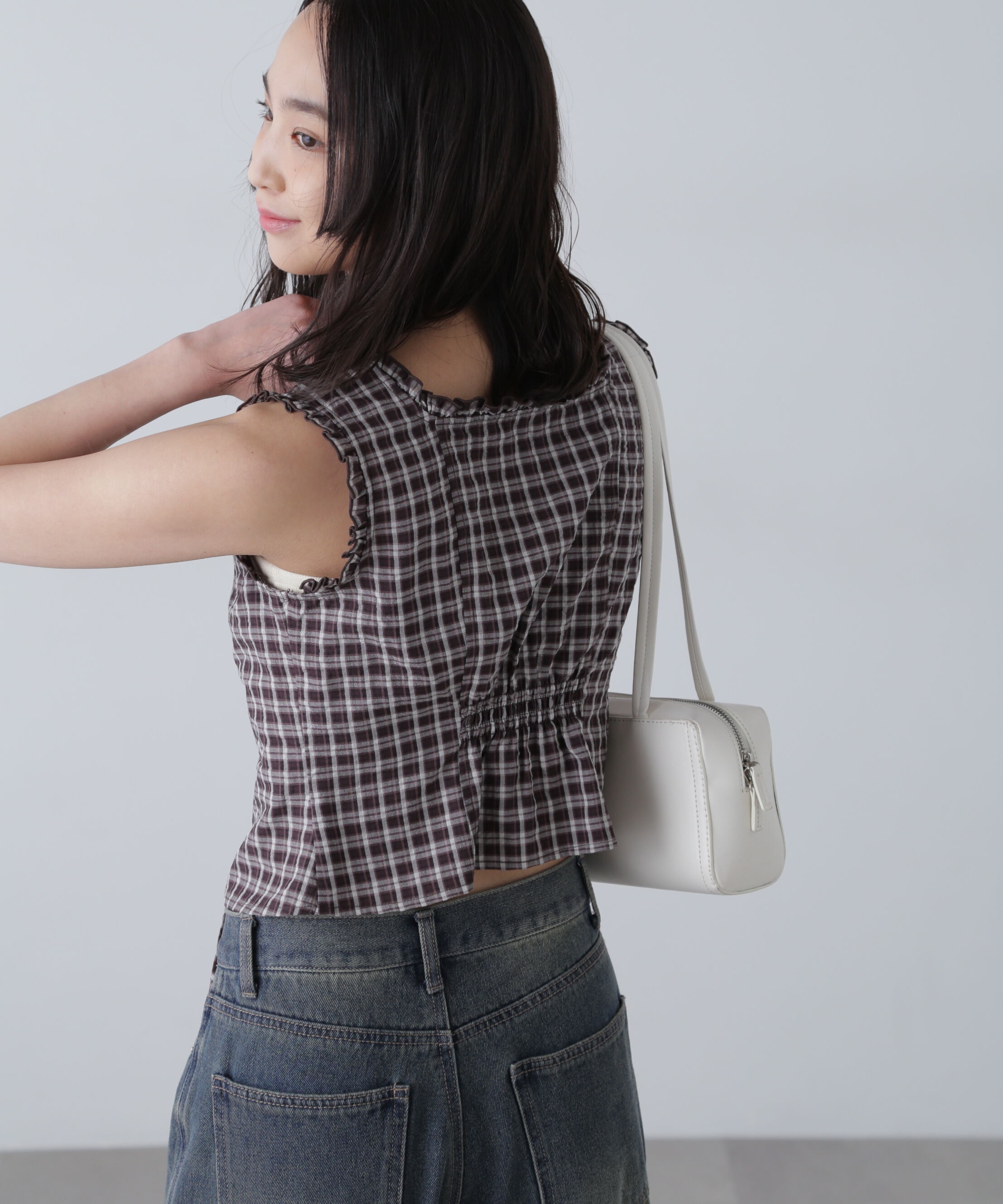  「ドロストノースリーブブラウス」|シャツ・ブラウス|