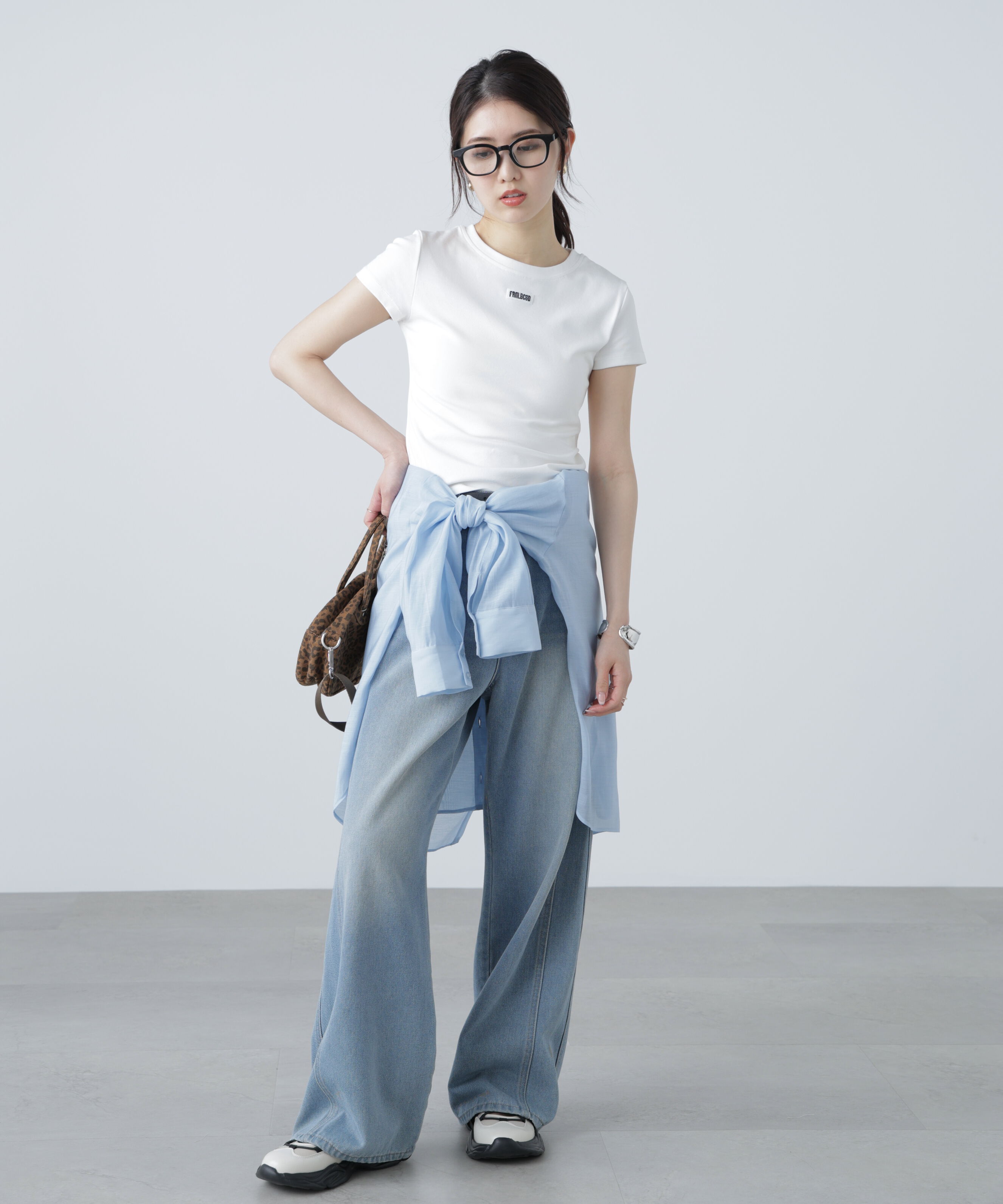  「ロゴ刺繍タグTシャツ」|Tシャツ・カットソー|