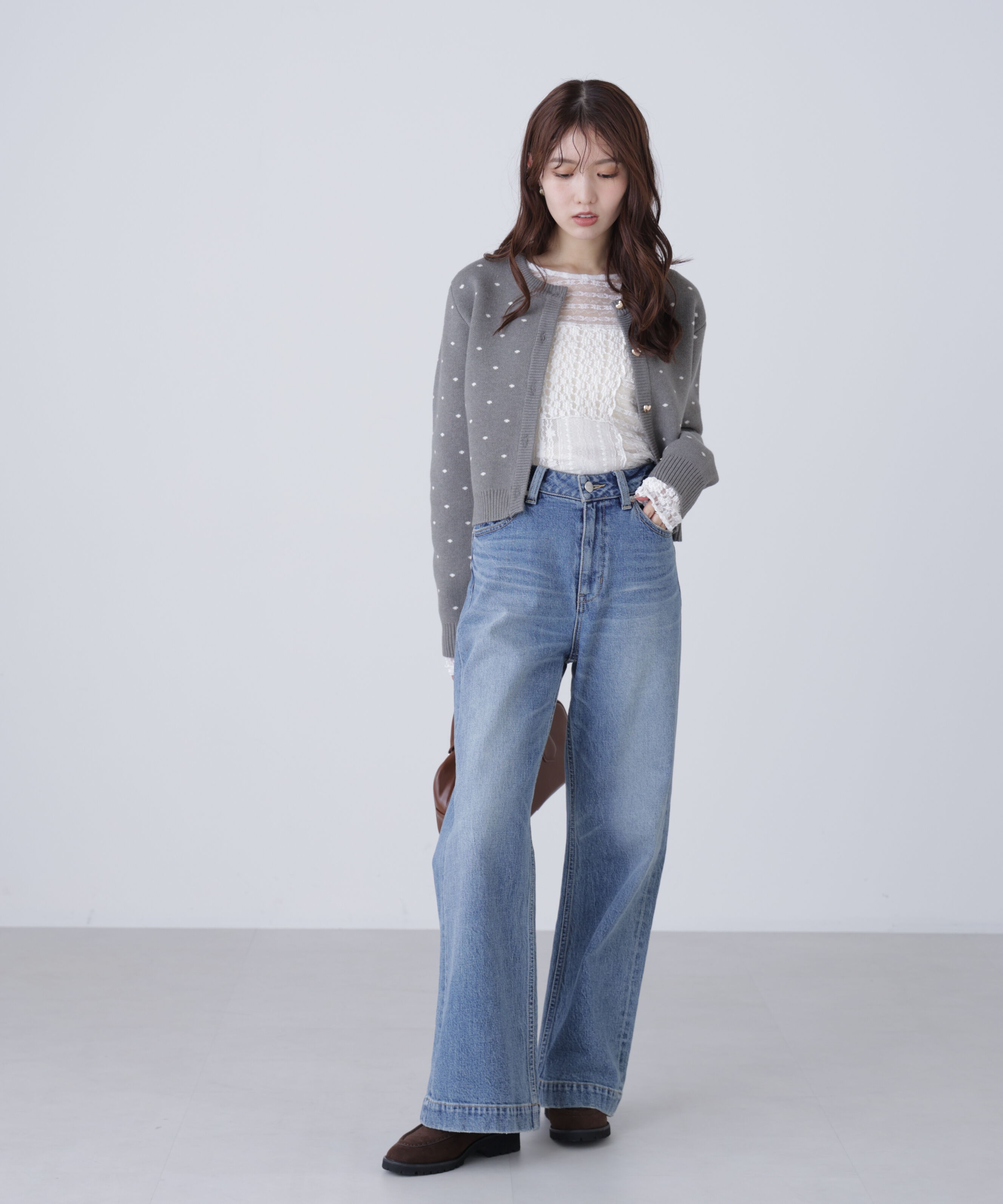  「パッチワークチュールレースカットソー」|Tシャツ・カットソー|