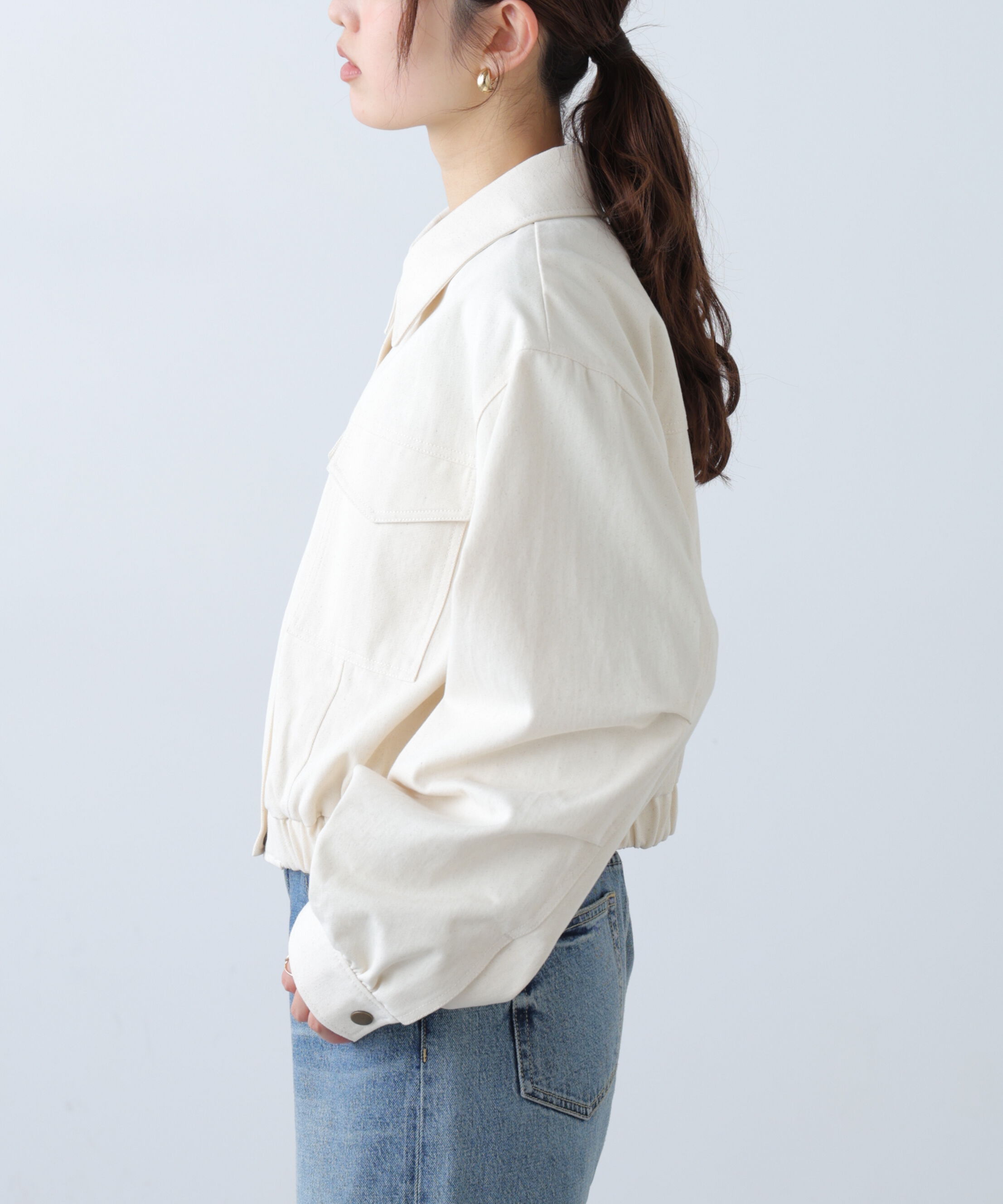  「〈セットアップ対応〉ショート丈ブルゾン」|ブルゾン・スタジャン|