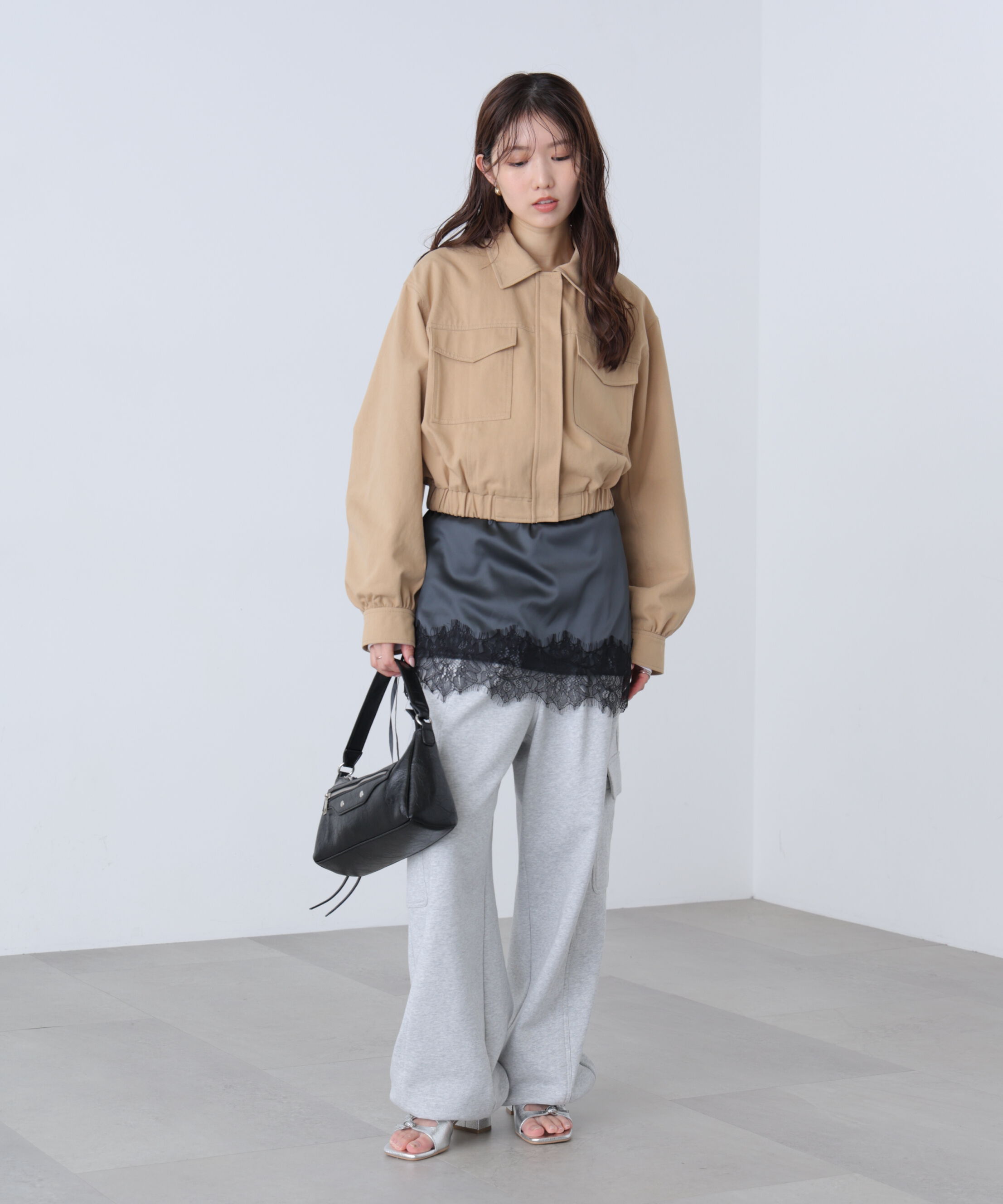  「〈セットアップ対応〉ショート丈ブルゾン」|ブルゾン・スタジャン|